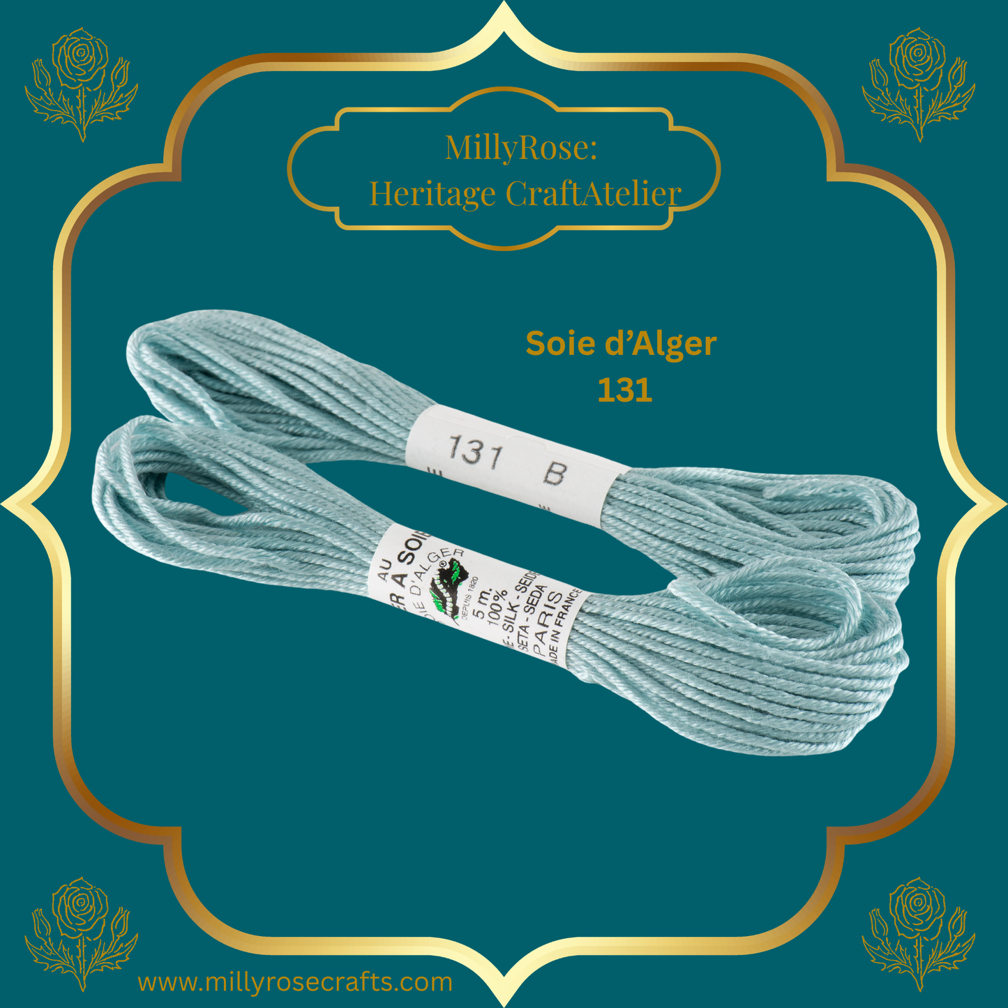 Au Ver à Soie – Soie d'Alger Silk Thread | Premium 7-Ply Embroidery Skeins 124-126, 131-136