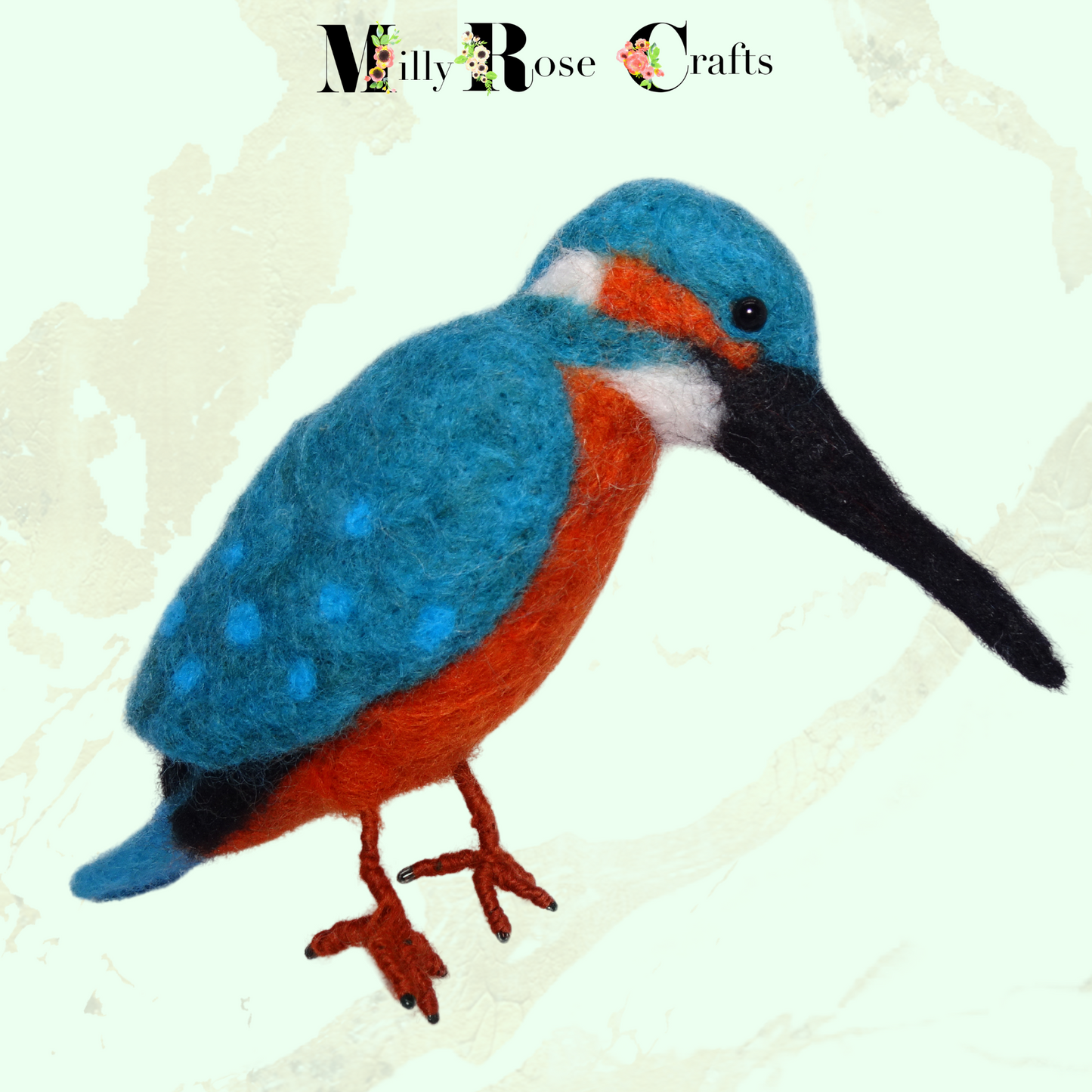 Kingfisher Needle Felting Pattern .pdf Download Bird Felting Pattern Beginner's Needle Felting Guide Download MillyRose Crafts.pdf felting