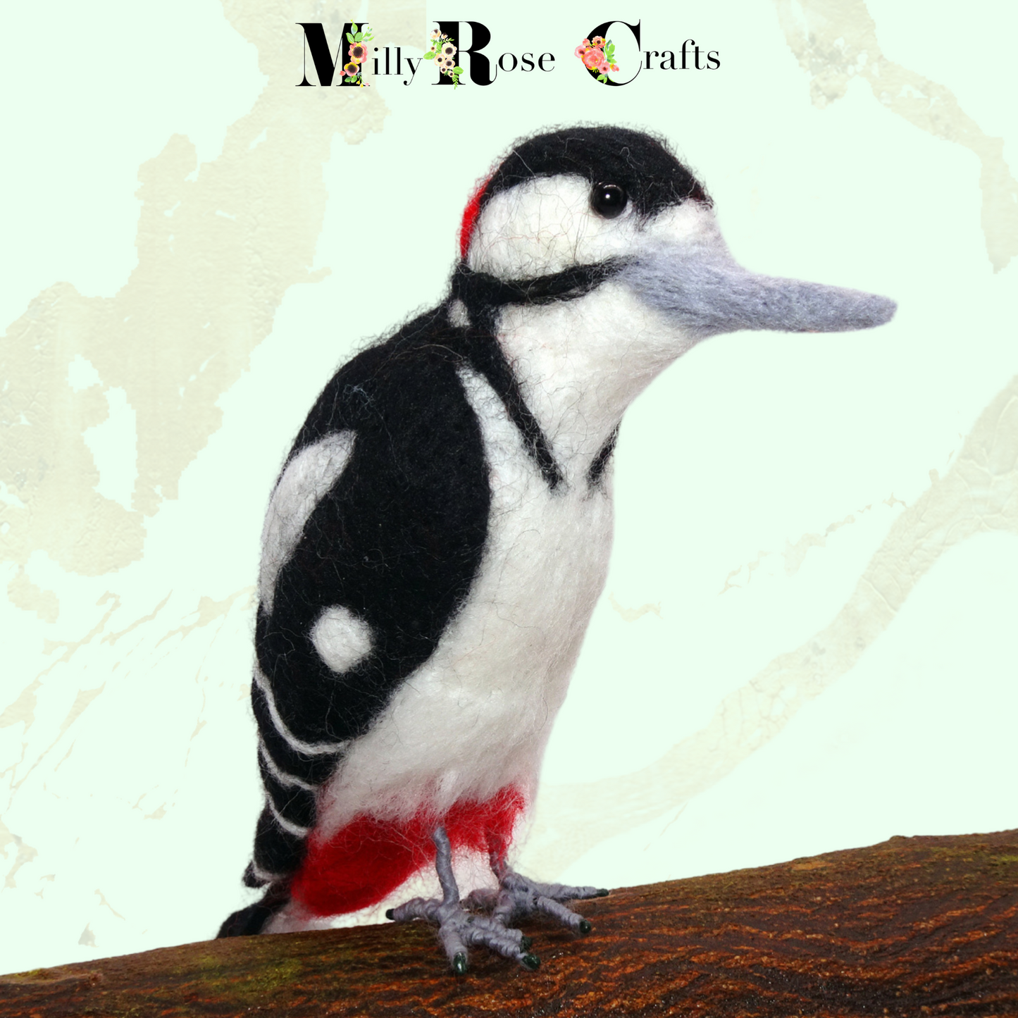 Wood Pecker Needle Felting Pattern .pdf Download Woodpecker Bird Felting Pattern Beginner's Needle Felting Guide Download MillyRose Crafts.pdf felting