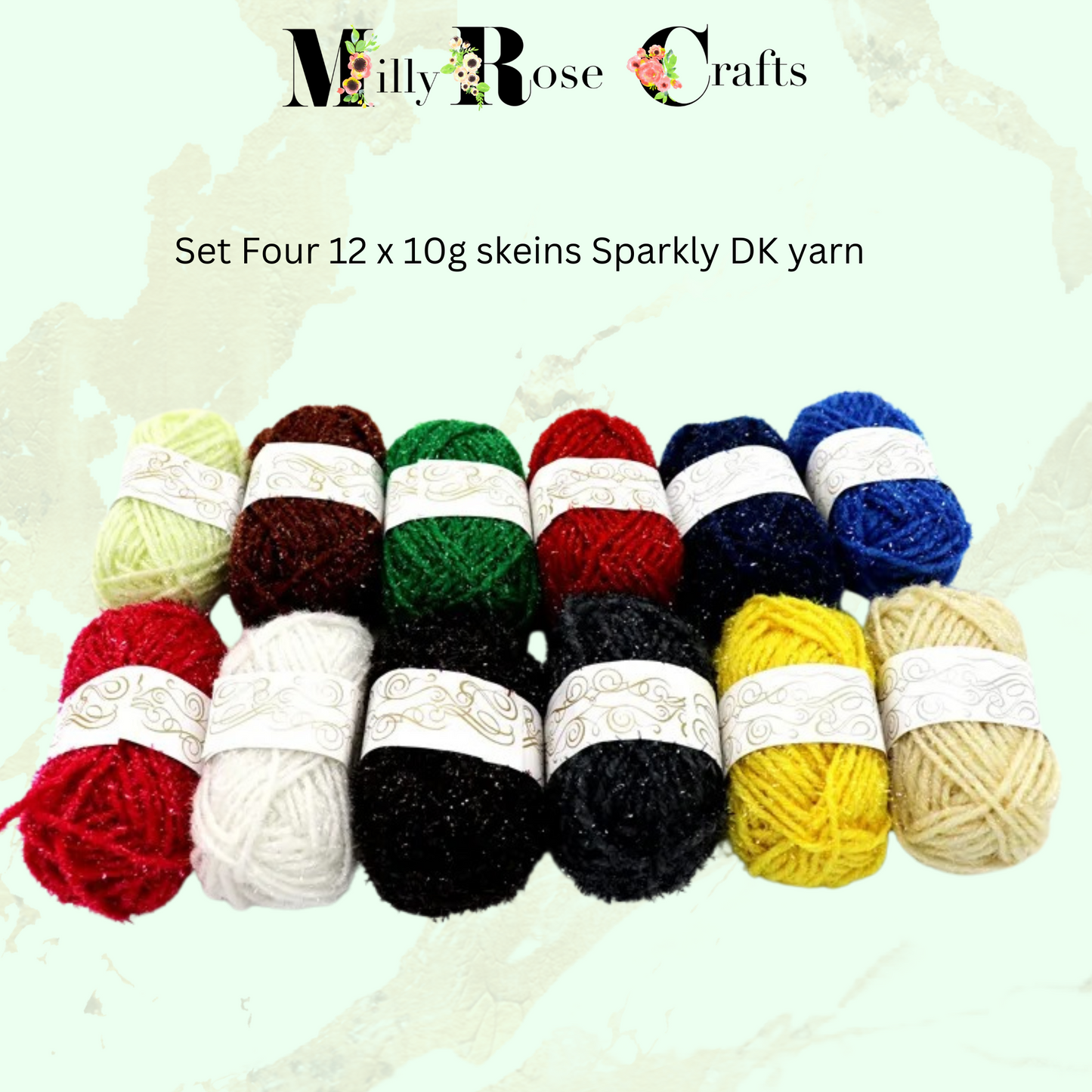 Acrylic Double Knitting Yarn Set Crochet Wool Craft Set Amigurumi Crochet Hook Knitting Needles Stitch Markers 12 & 24 colours 10g 25g balls