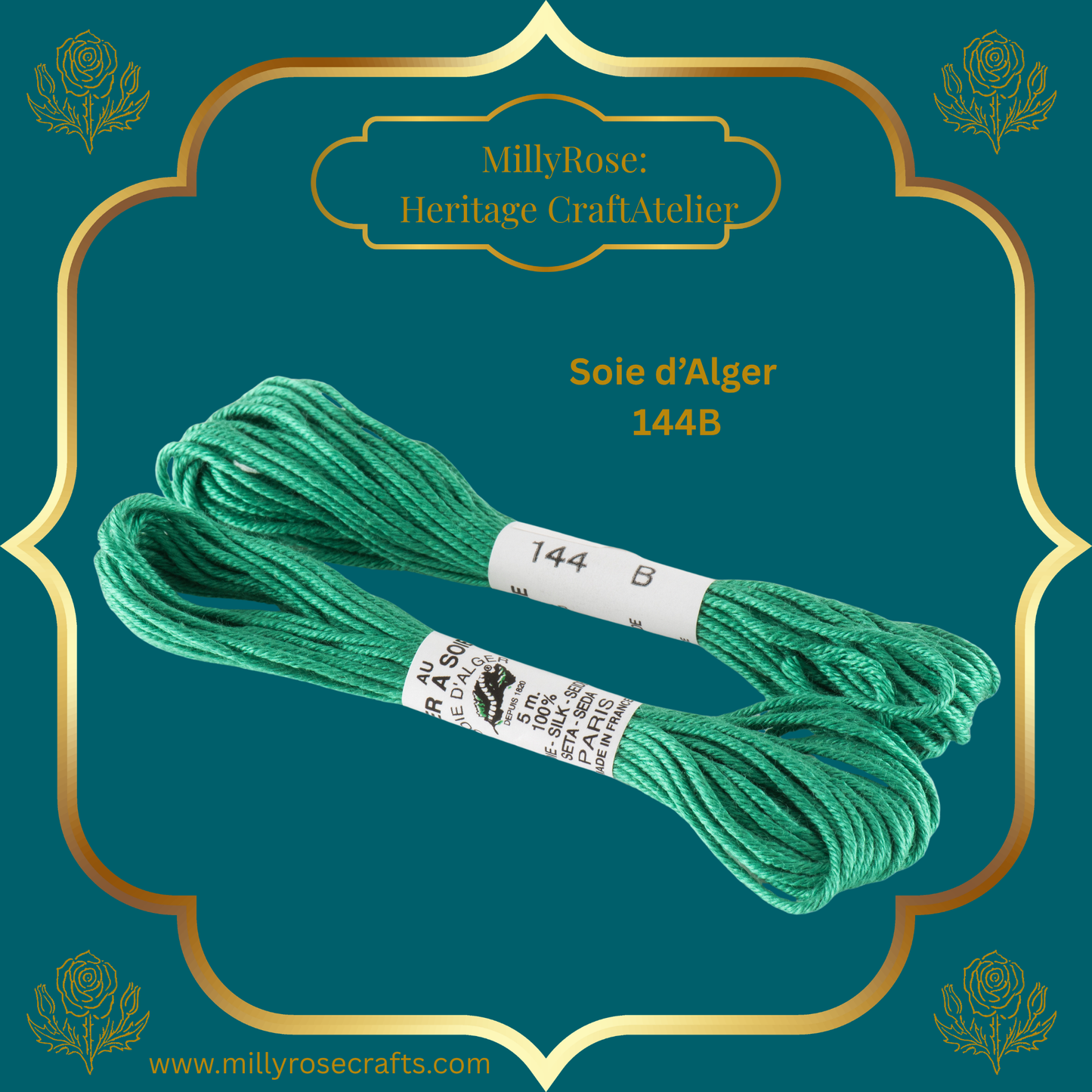 Au Ver à Soie – Soie d'Alger Silk Thread | Premium 7-Ply Embroidery Skeins 141-145B, 146A, 161 163 165B