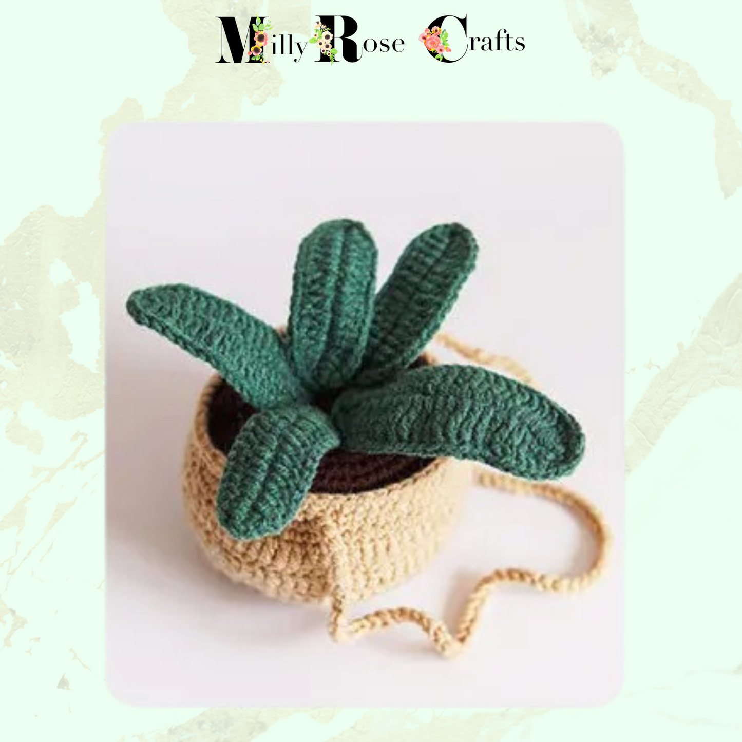 Hanging Plant Crochet Kit  Cacti Beginner Crochet Set Complete Amigurumi Succulent Crochet Set Plant Knitting Kit Pattern Craft Gift Idea