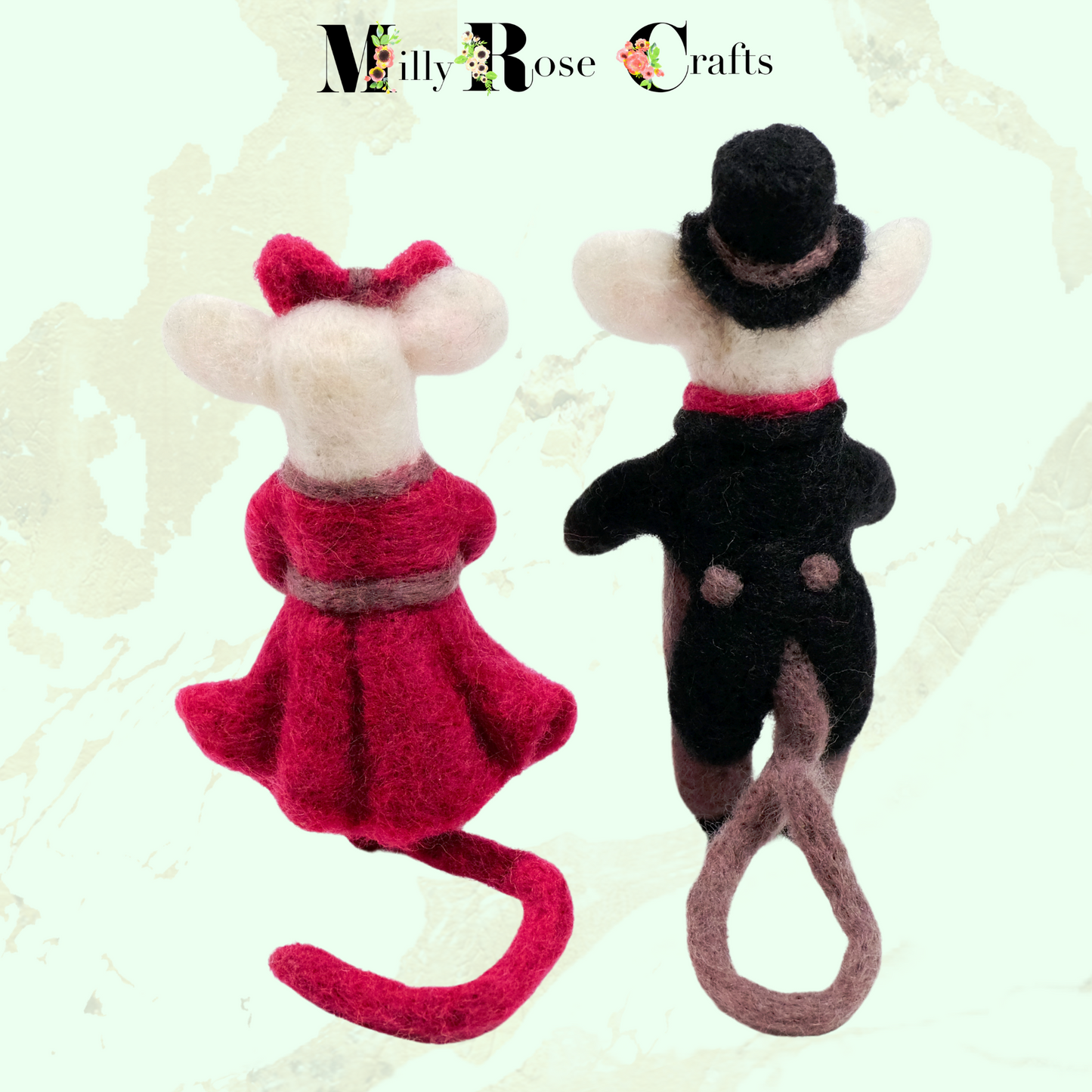 Mouse Needle Felting Download Pattern .pdf Edward & Mrs Mouse Felting Pattern Beginner's Mice Needle Felting Guide pdf Download DIY Felting