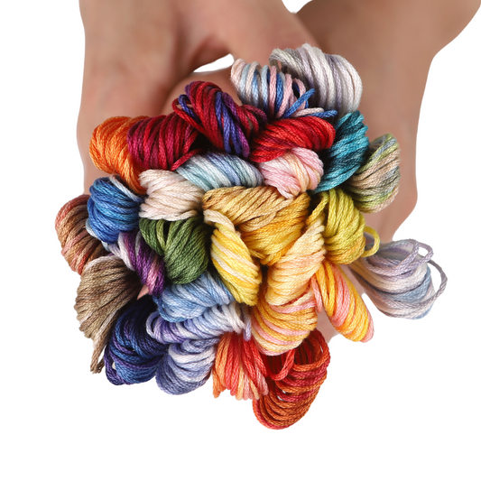 Variegated Embroidery Thread 30 Colors Egyptian Cotton Skeins