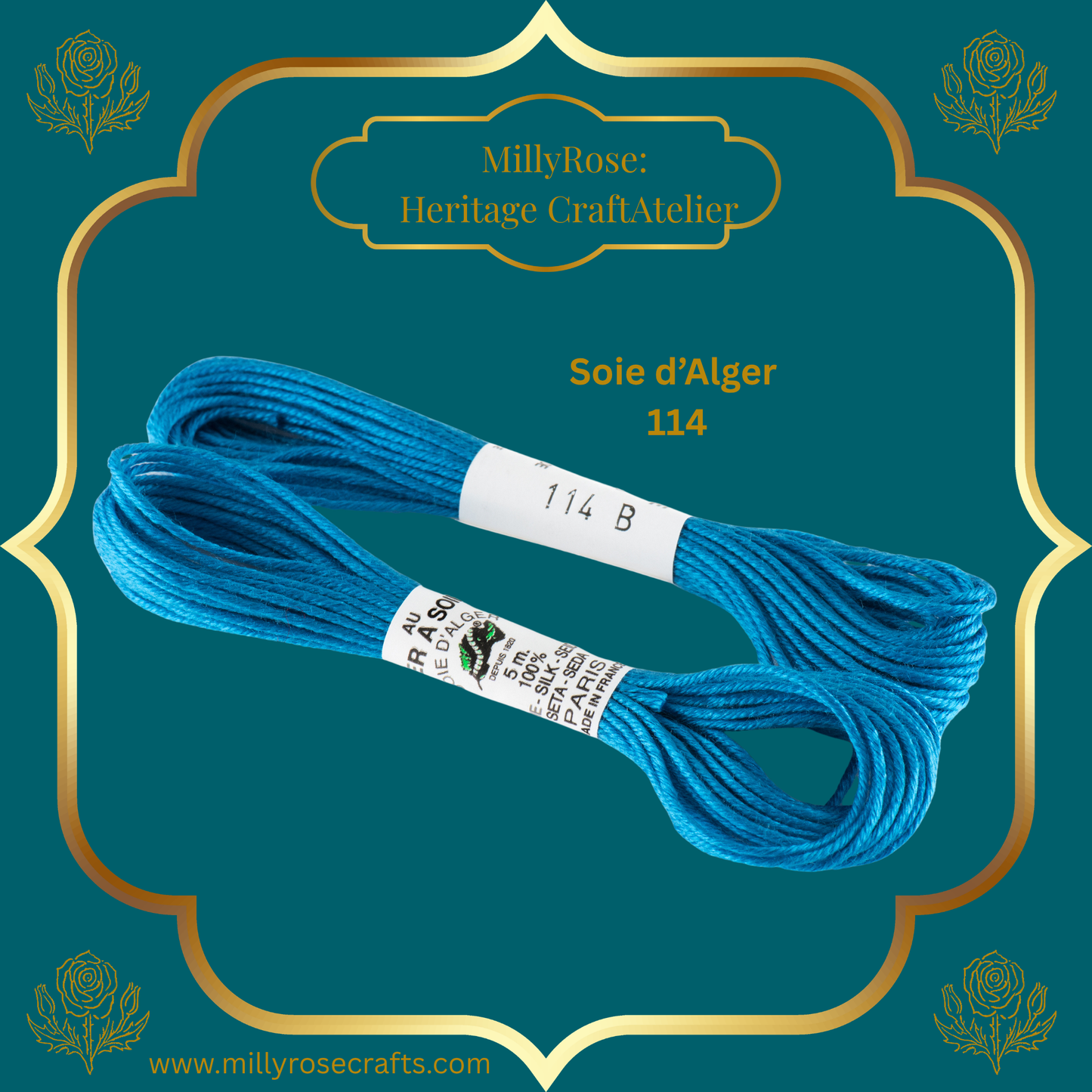 Au Ver à Soie – Soie d'Alger Silk Thread | Premium 7-Ply Embroidery Skeins 111-116, 121-123