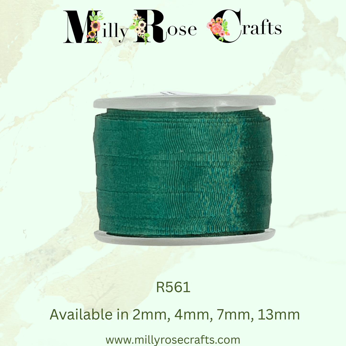 Premium 100% Mulberry Silk Ribbon  Artisan Single Color Collection 2mm,4mm,7mm,13mm,20mm widths