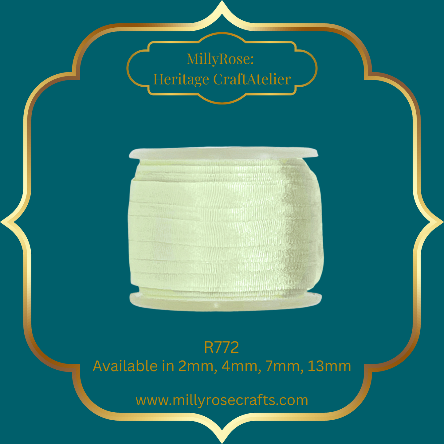 Premium 100% Mulberry Silk Ribbon  Artisan Single Color Collection 2mm,4mm,7mm,13mm,20mm widths