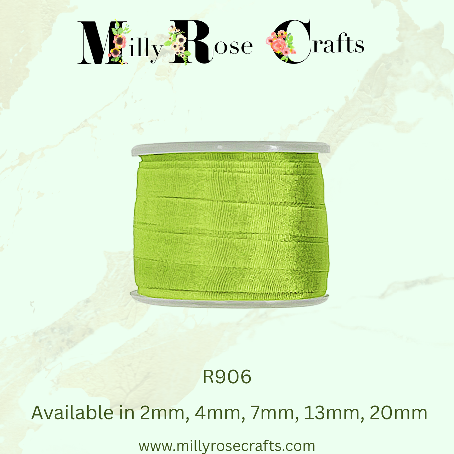 Premium 100% Mulberry Silk Ribbon  Artisan Single Color Collection 2mm,4mm,7mm,13mm,20mm widths