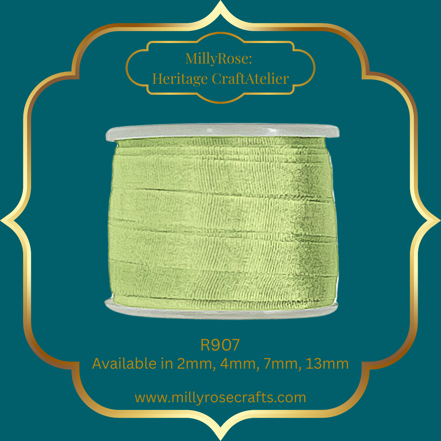 Premium 100% Mulberry Silk Ribbon  Artisan Single Color Collection 2mm,4mm,7mm,13mm,20mm widths
