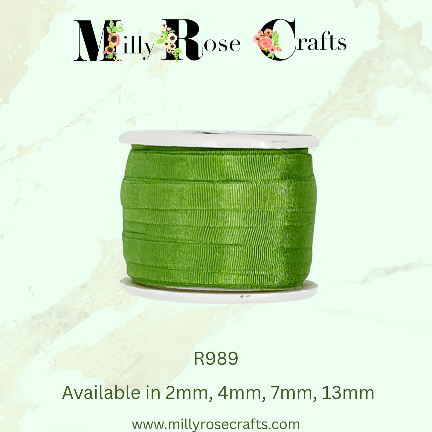 Premium 100% Mulberry Silk Ribbon  Artisan Single Color Collection 2mm,4mm,7mm,13mm,20mm widths