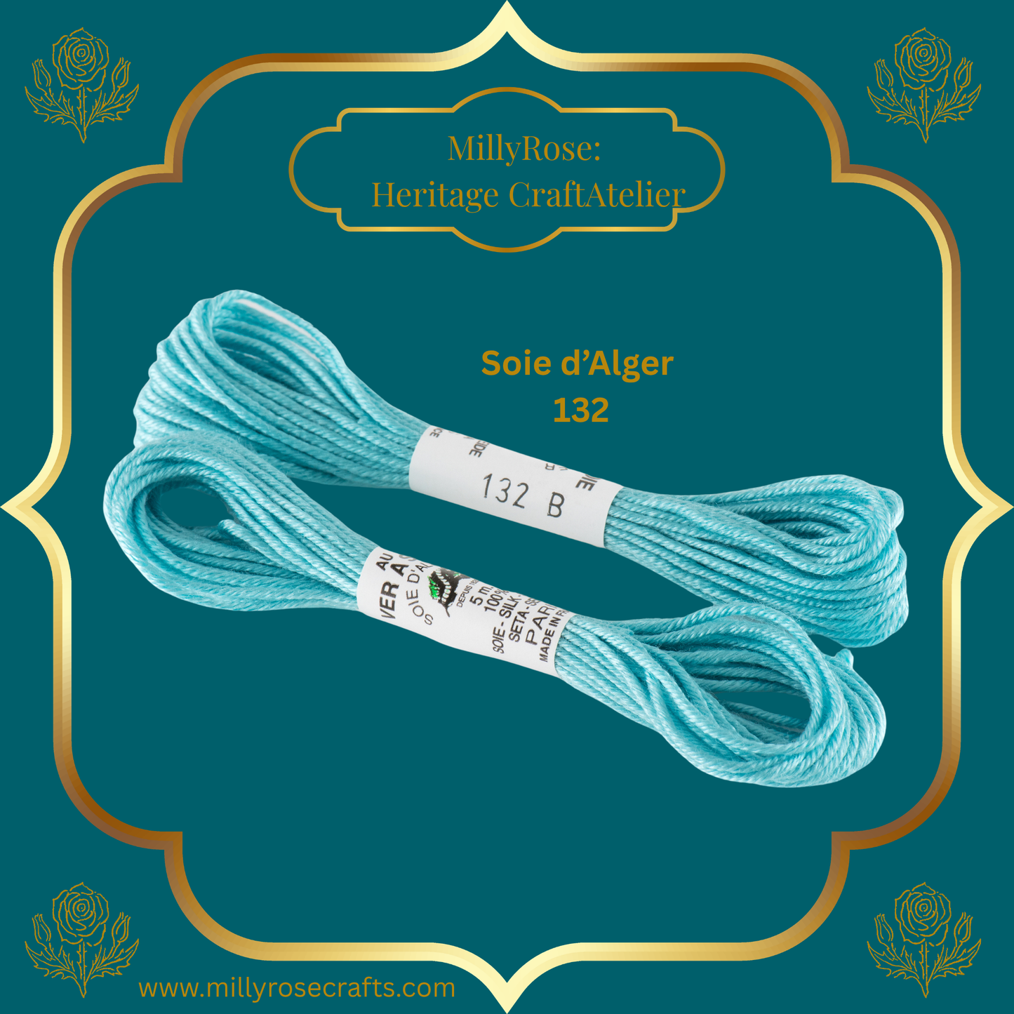 Au Ver à Soie – Soie d'Alger Silk Thread | Premium 7-Ply Embroidery Skeins 124-126, 131-136