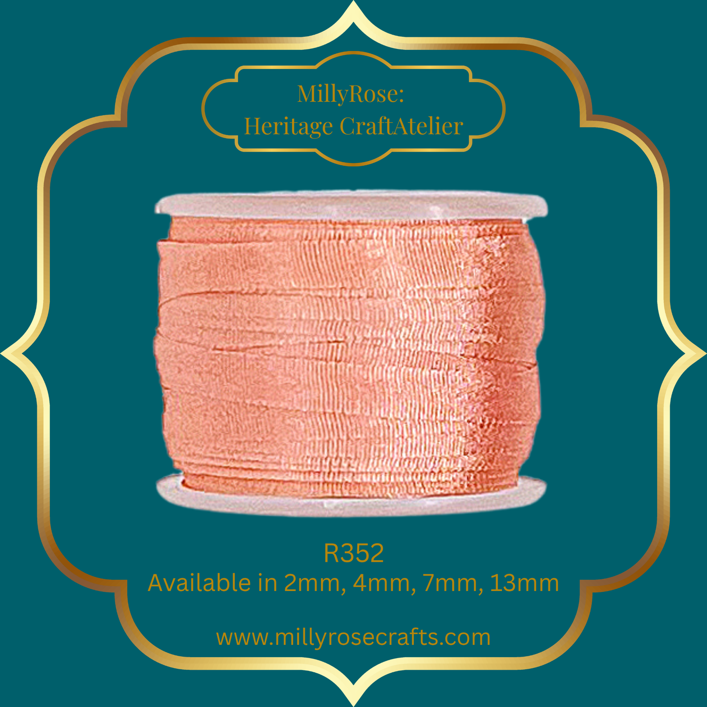 Premium 100% Mulberry Silk Ribbon  Artisan Single Color Collection 2mm,4mm,7mm,13mm,20mm widths