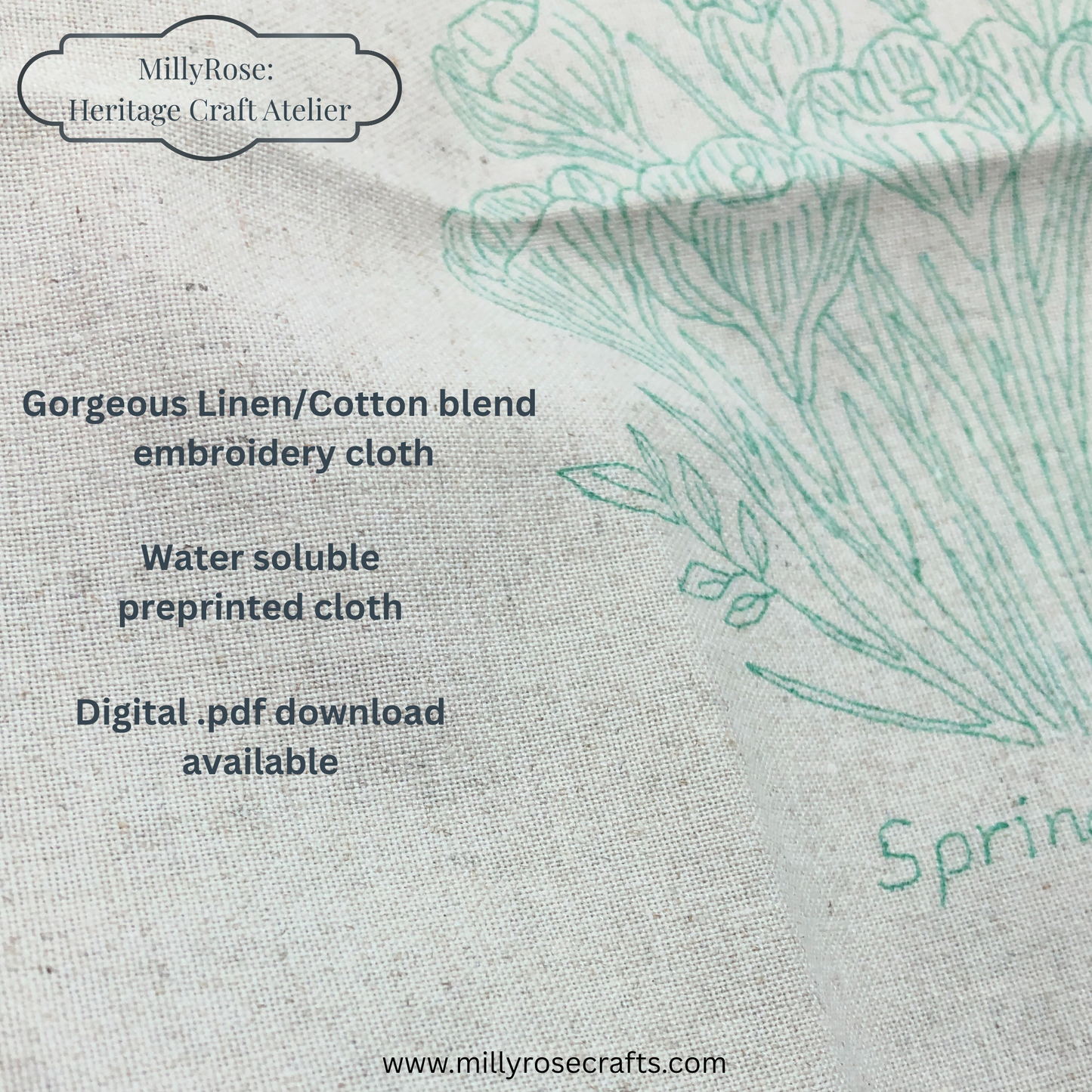 Spring Crocus Embroidery Kit, Floral Hand Needlework Kit, Beginner Botanical Craft, Heritage Floral Art, MillyRose Atelier