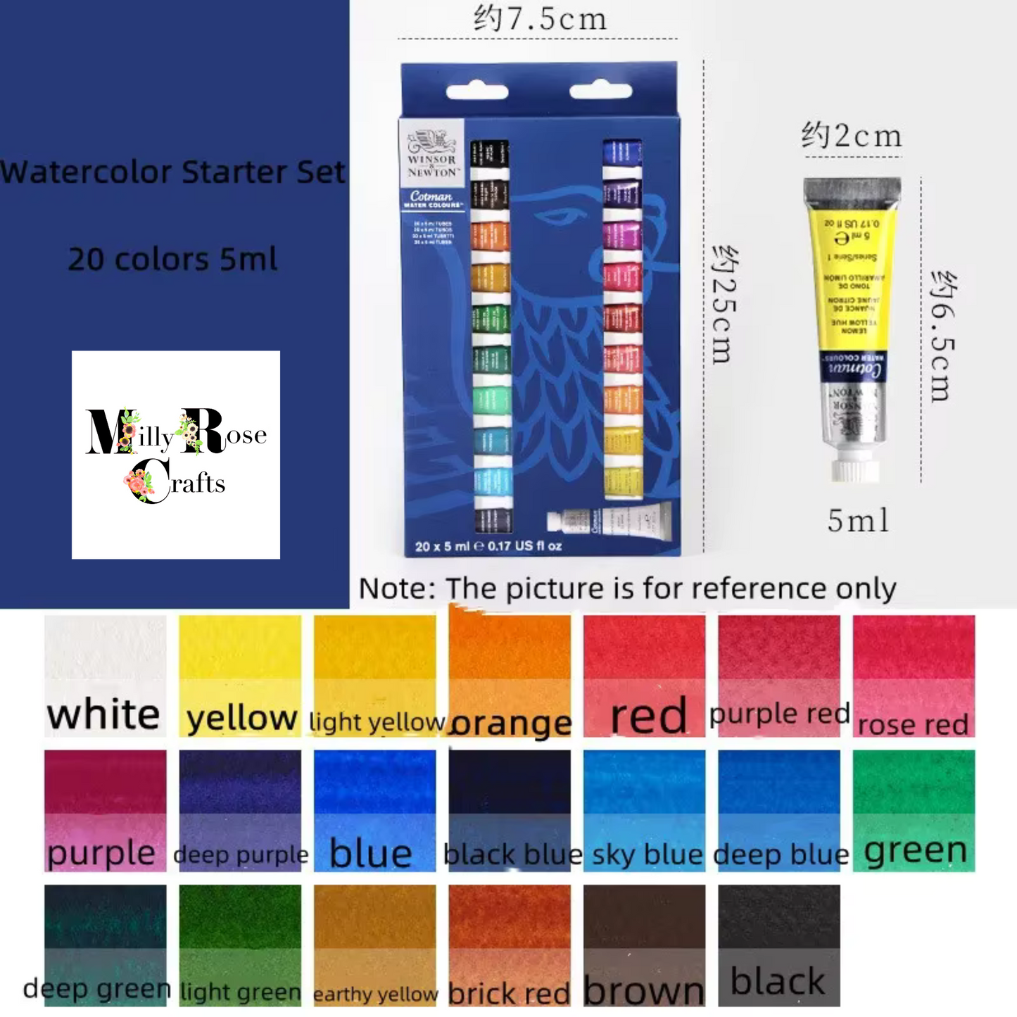 Winsor & Newton Cotman Watercolor Paint Set 10/20 Colours 5ml Tube Water Color Professional Painting Art Supplies Cotman Student Artist Gift