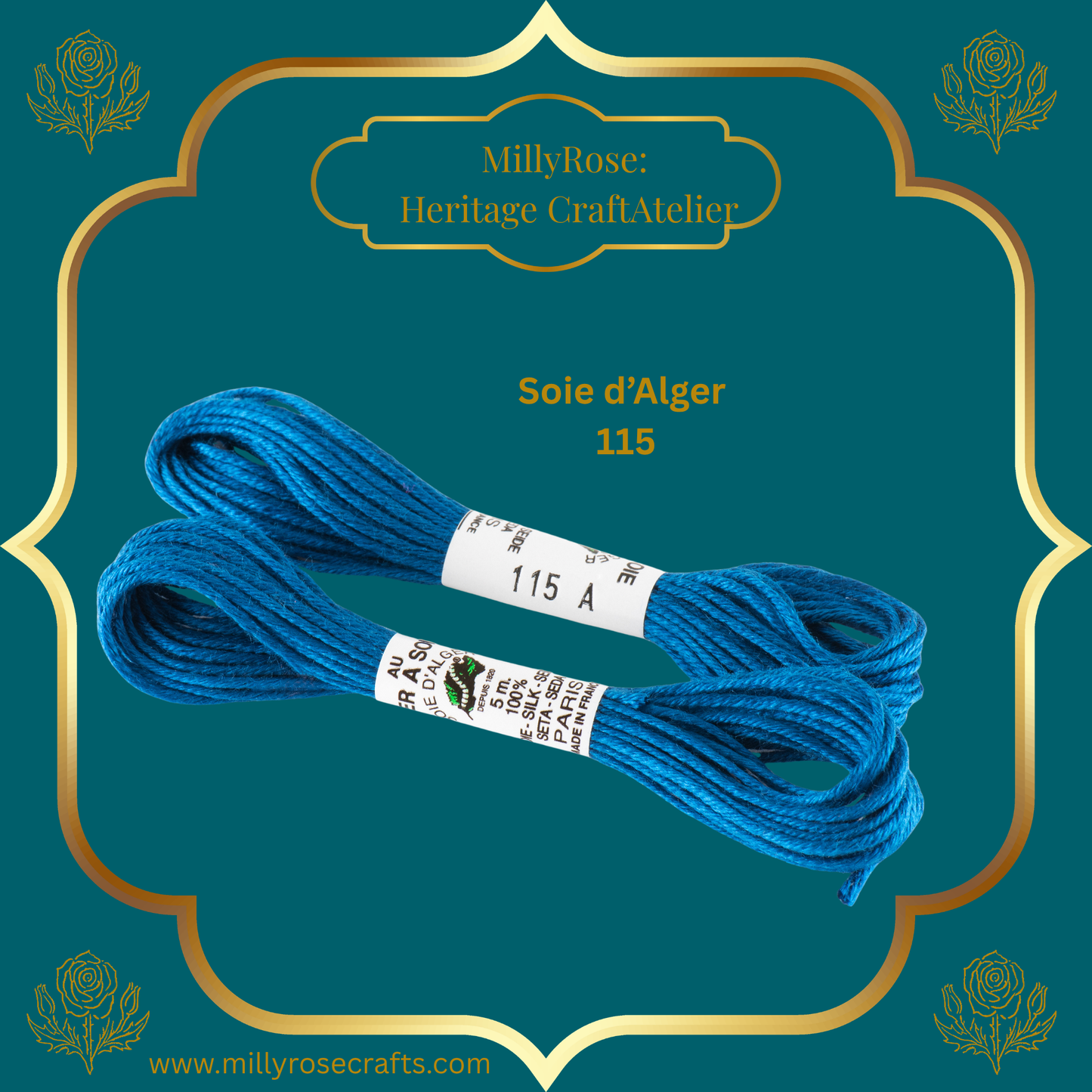 Au Ver à Soie – Soie d'Alger Silk Thread | Premium 7-Ply Embroidery Skeins 111-116, 121-123