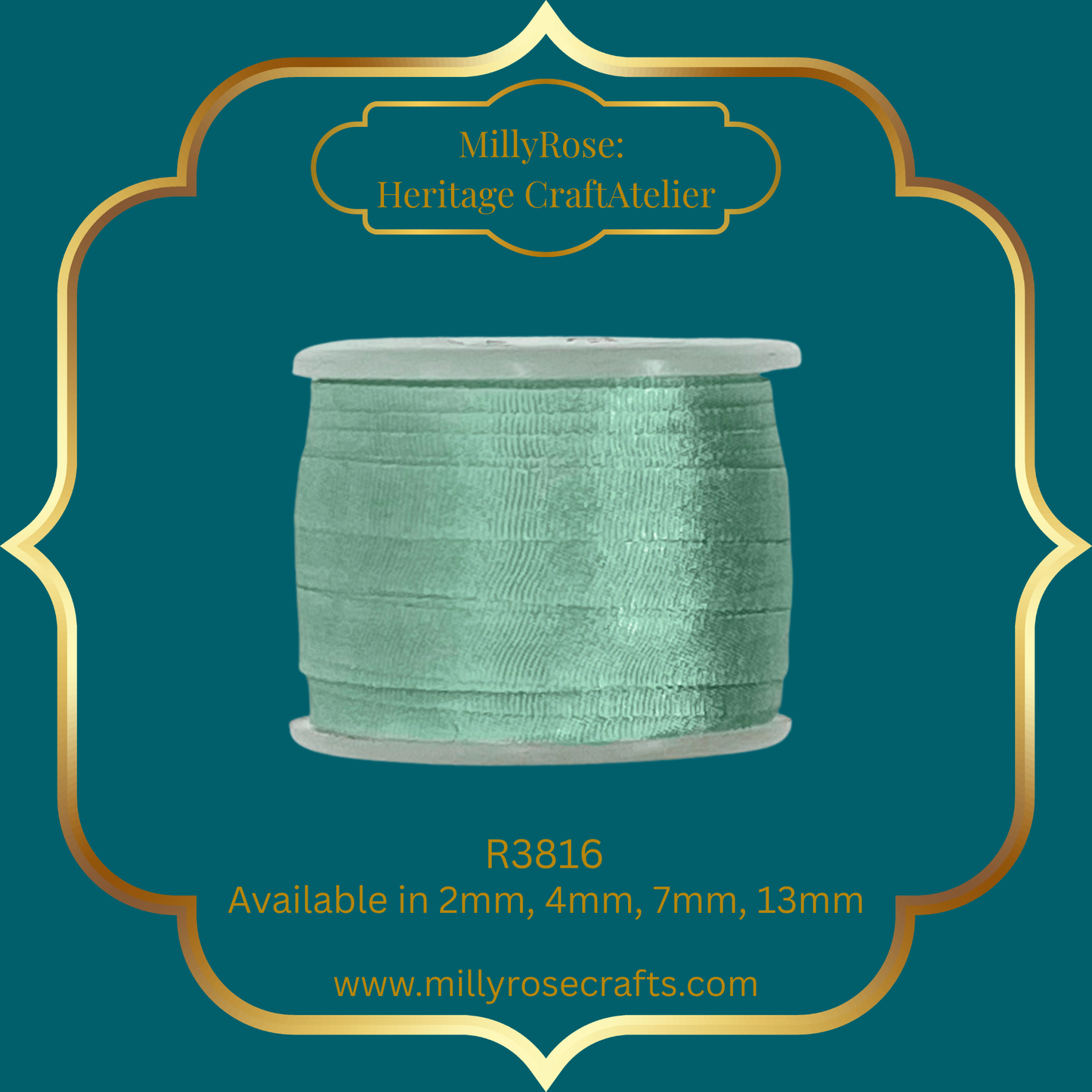 Premium 100% Mulberry Silk Ribbon  Artisan Single Color Collection 2mm,4mm,7mm,13mm,20mm widths