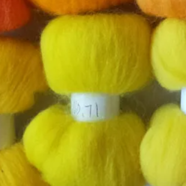 Yellow Tones 70s Australian Merino wool for needle felting