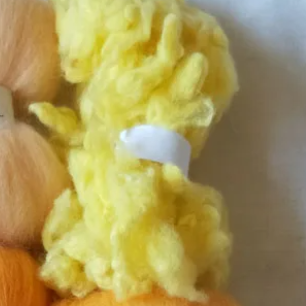 Yellow Tones 70s Australian Merino wool for needle felting