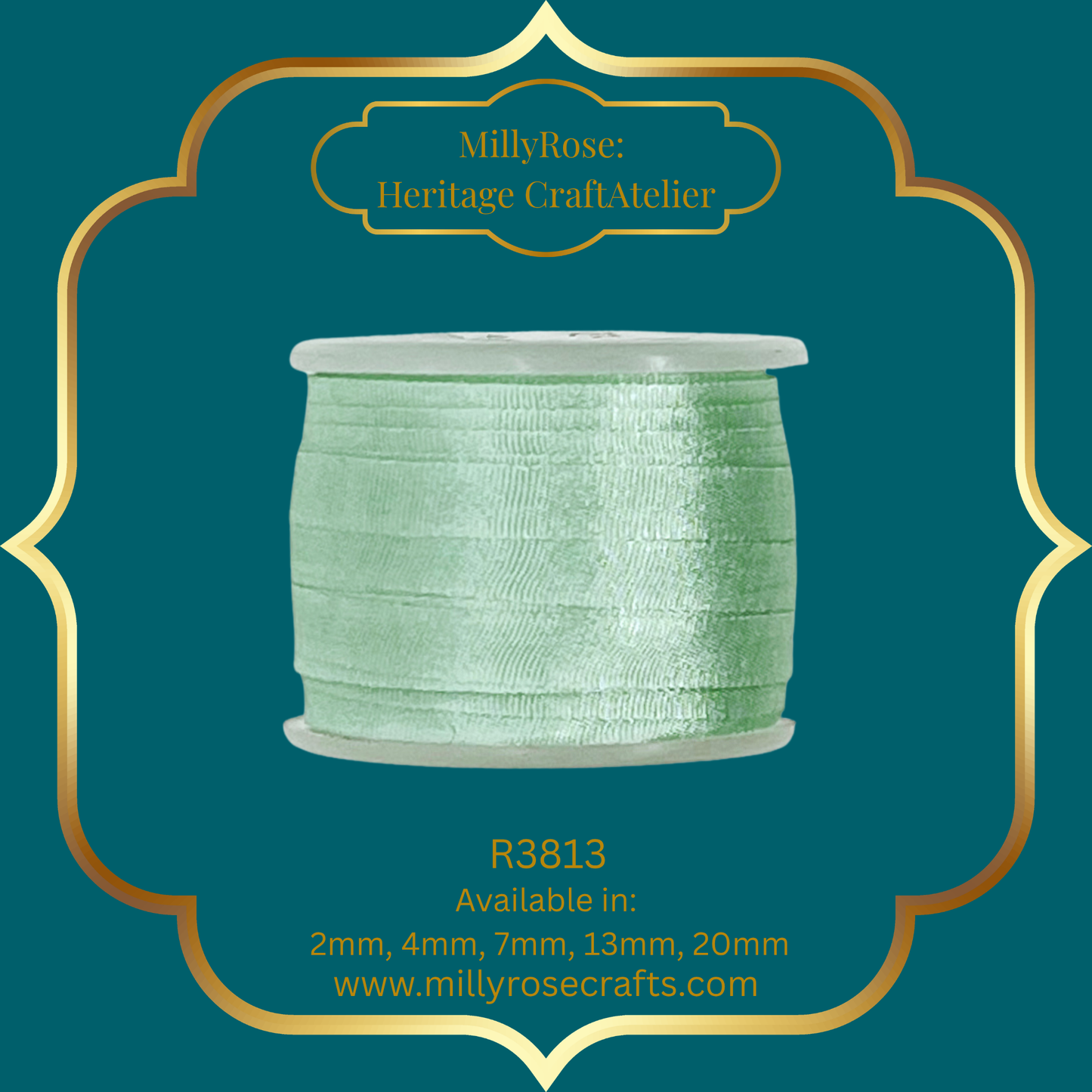 Premium 100% Mulberry Silk Ribbon  Artisan Single Color Collection 2mm,4mm,7mm,13mm,20mm widths