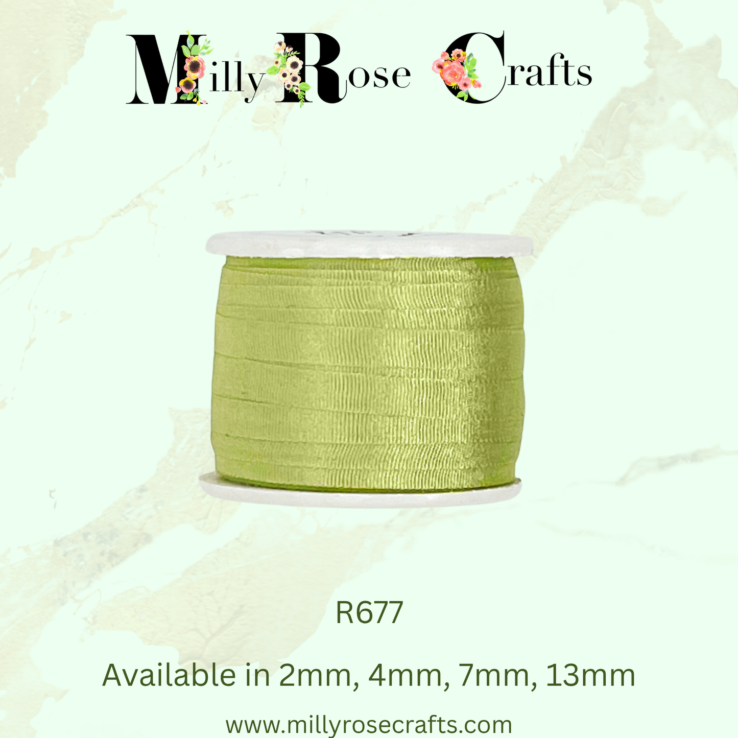 Premium 100% Mulberry Silk Ribbon  Artisan Single Color Collection 2mm,4mm,7mm,13mm,20mm widths