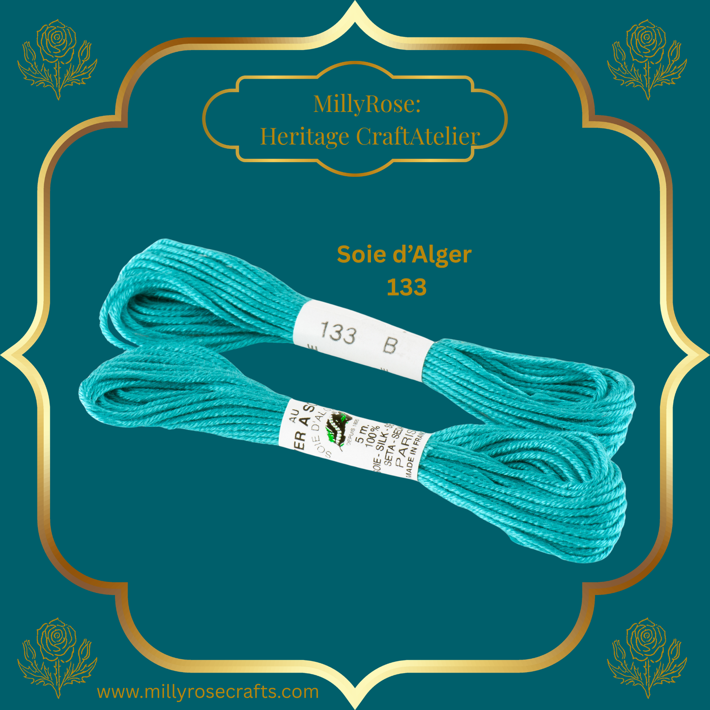 Au Ver à Soie – Soie d'Alger Silk Thread | Premium 7-Ply Embroidery Skeins 124-126, 131-136