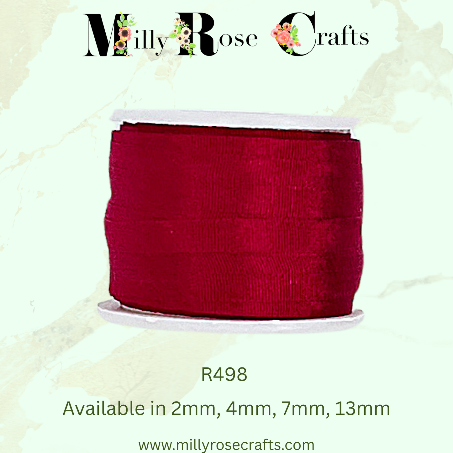 Premium 100% Mulberry Silk Ribbon  Artisan Single Color Collection 2mm,4mm,7mm,13mm,20mm widths