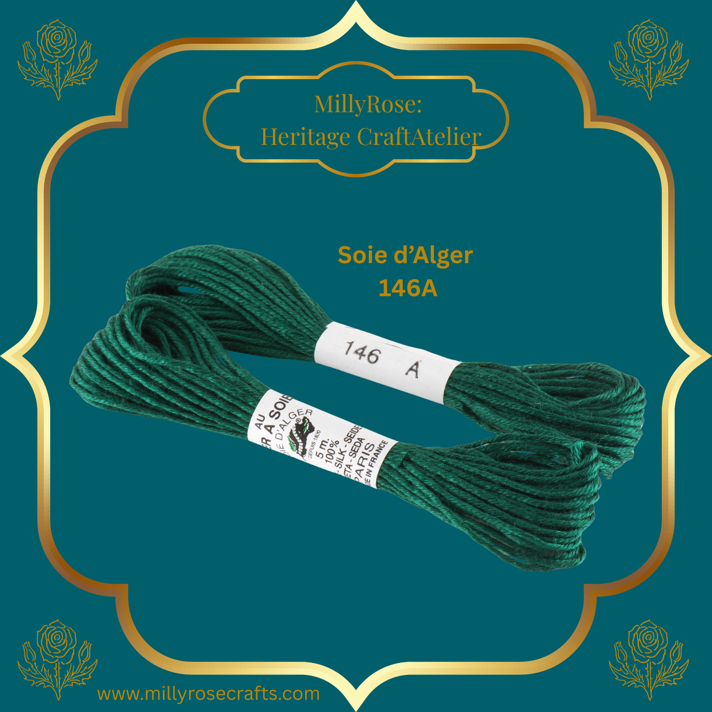 Au Ver à Soie – Soie d'Alger Silk Thread | Premium 7-Ply Embroidery Skeins 141-145B, 146A, 161 163 165B