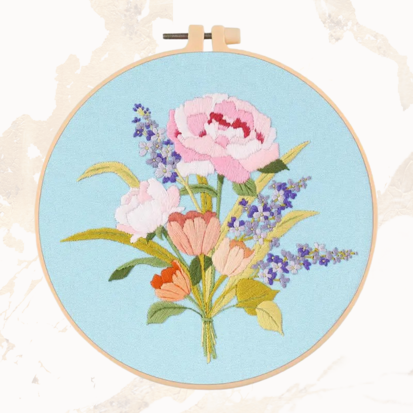 Flower Embroidery Kits Beginner Friendly Embroidery Starter Kits Adults DIY Thread Painting Handmade Crafts