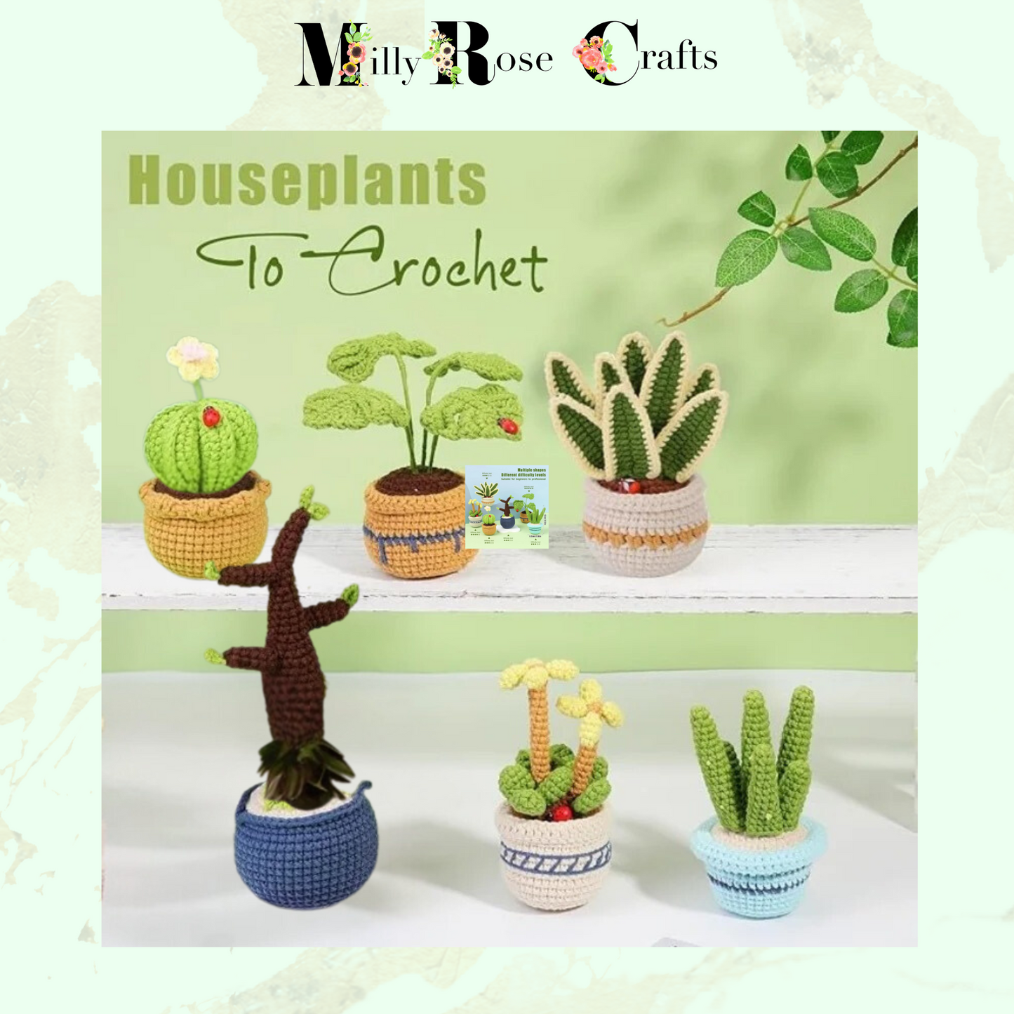 Houseplant Crochet Kit, Cacti in Pot Crochet Kit Monstera Plant Knitting Kit Beginner Friendly DIY Crochet Kit Craft Gift