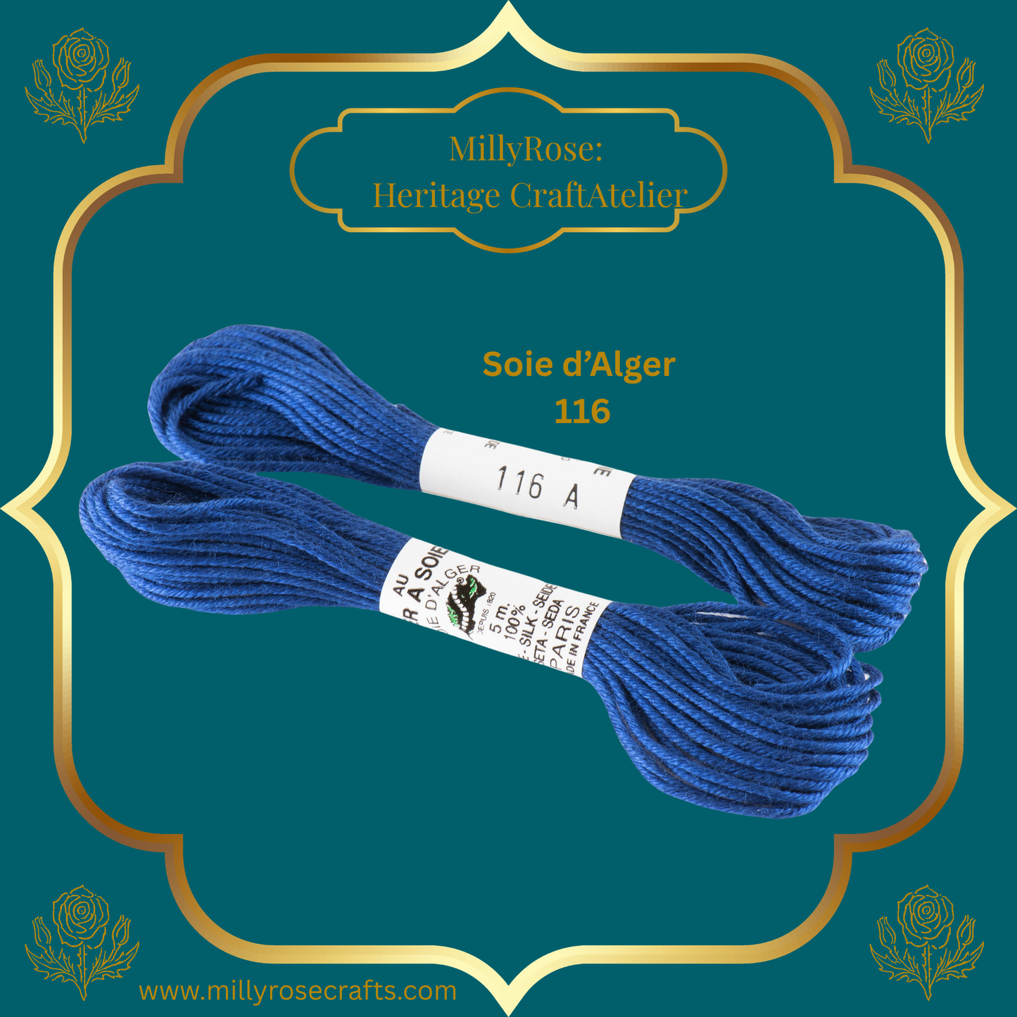 Au Ver à Soie – Soie d'Alger Silk Thread | Premium 7-Ply Embroidery Skeins 111-116, 121-123