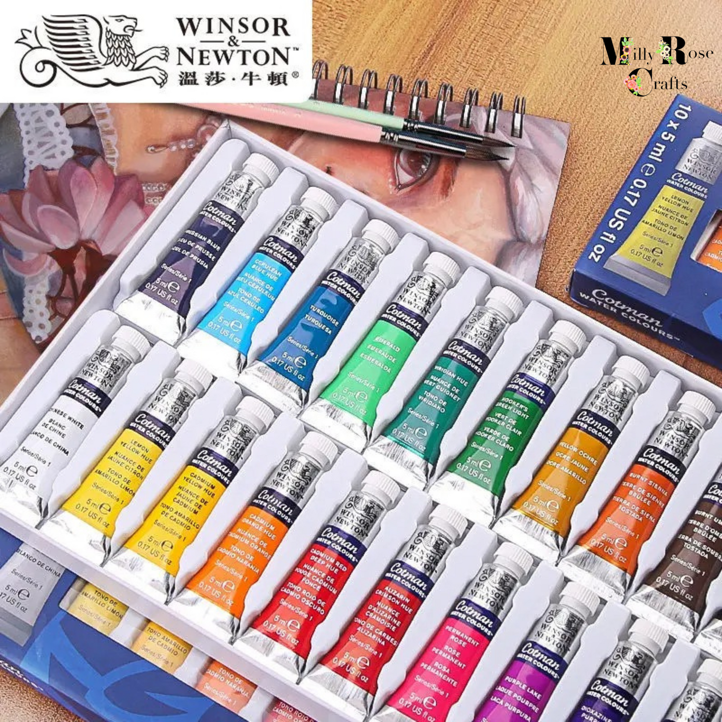 Winsor & Newton Cotman Watercolor Paint Set 10/20 Colours 5ml Tube Water Color Professional Painting Art Supplies Cotman Student Artist Gift