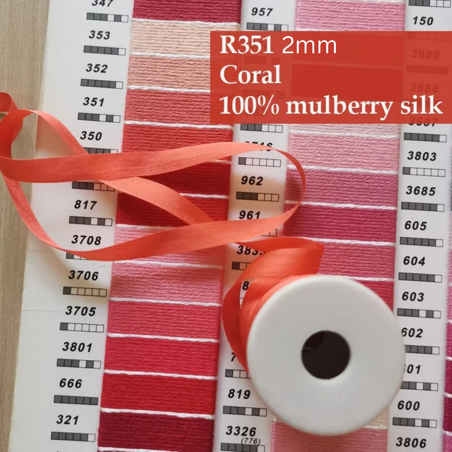 2mm Mulberry Silk Ribbon Natural Pure 100% Silk Ribbons 4mm 7mm 13mm 20mm Silk Ribbon Embroidery Cross Stitch 91 Colours