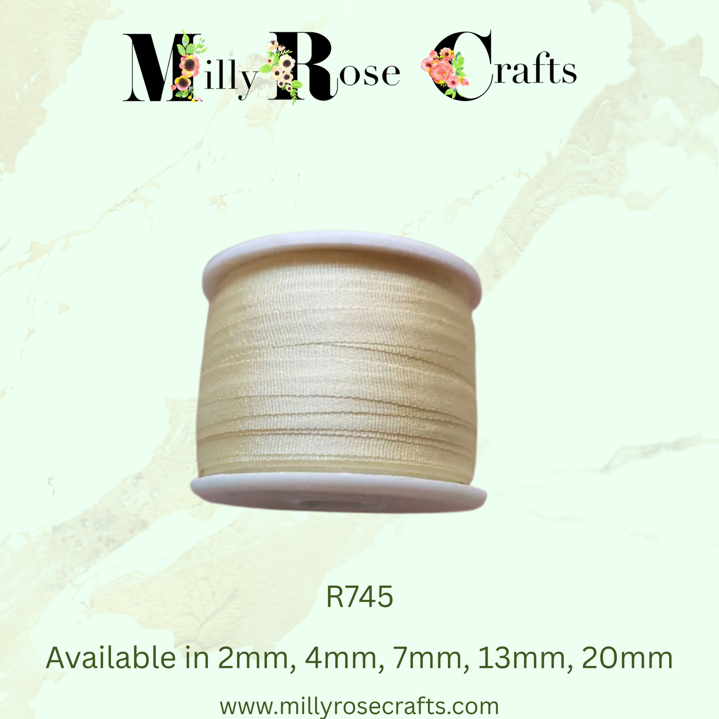 Premium 100% Mulberry Silk Ribbon  Artisan Single Color Collection 2mm,4mm,7mm,13mm,20mm widths