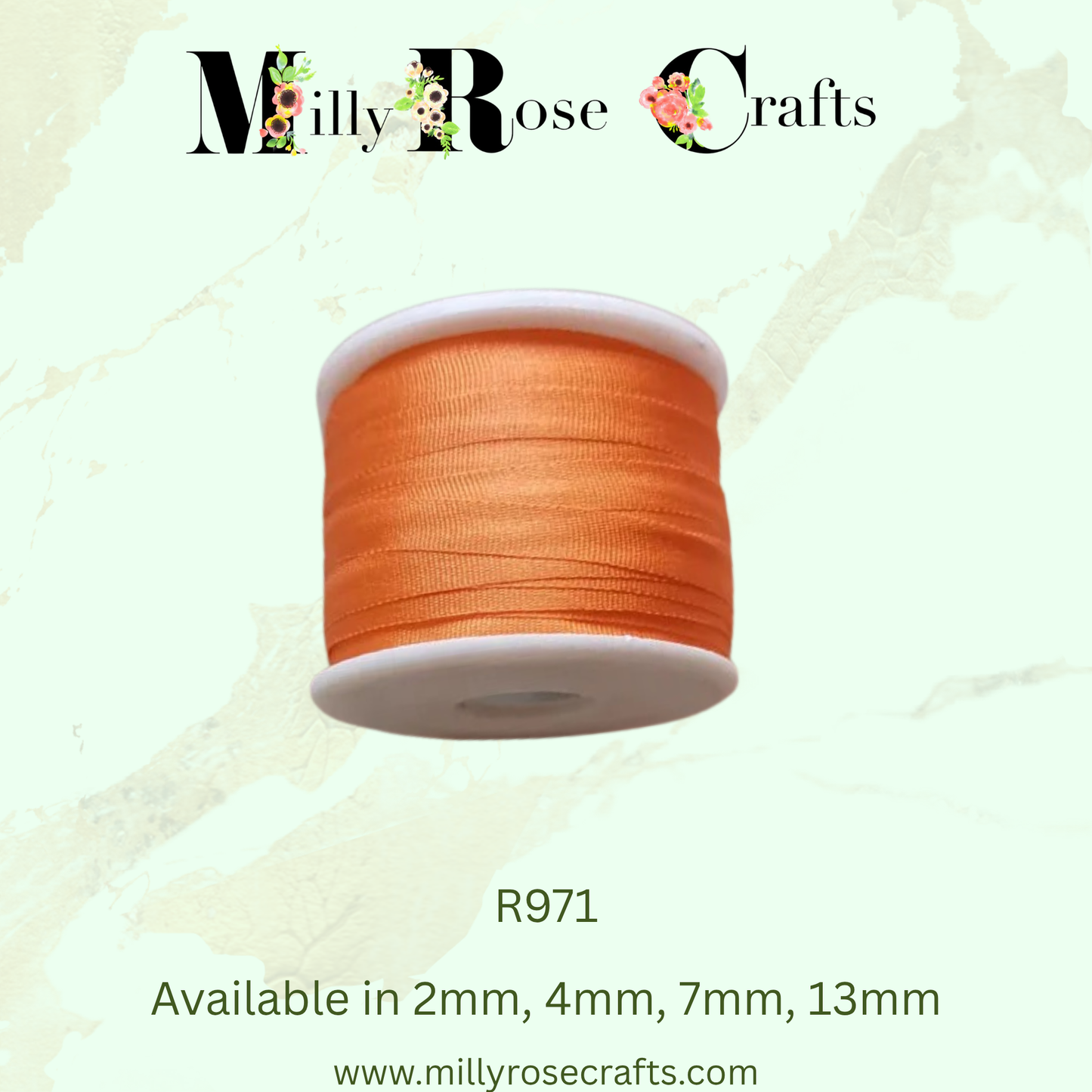 Premium 100% Mulberry Silk Ribbon  Artisan Single Color Collection 2mm,4mm,7mm,13mm,20mm widths