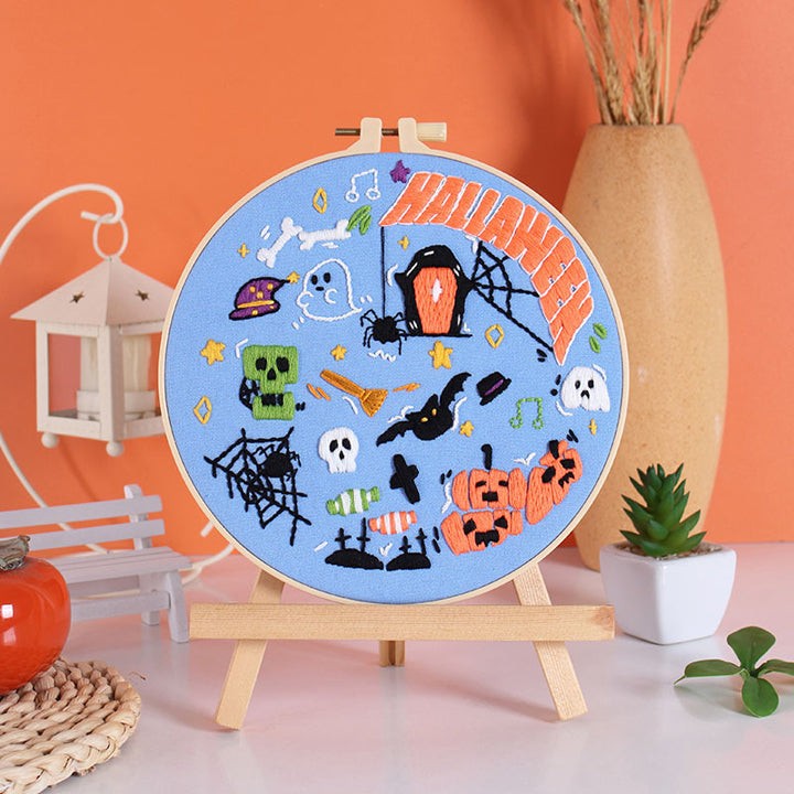 Complete Halloween Embroidery Kit