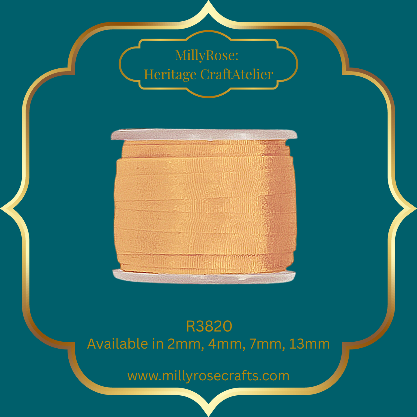 Premium 100% Mulberry Silk Ribbon  Artisan Single Color Collection 2mm,4mm,7mm,13mm,20mm widths