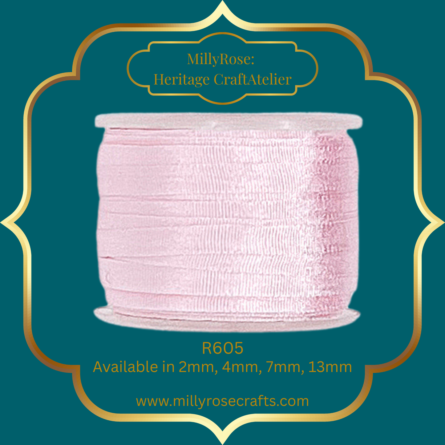 Premium 100% Mulberry Silk Ribbon  Artisan Single Color Collection 2mm,4mm,7mm,13mm,20mm widths