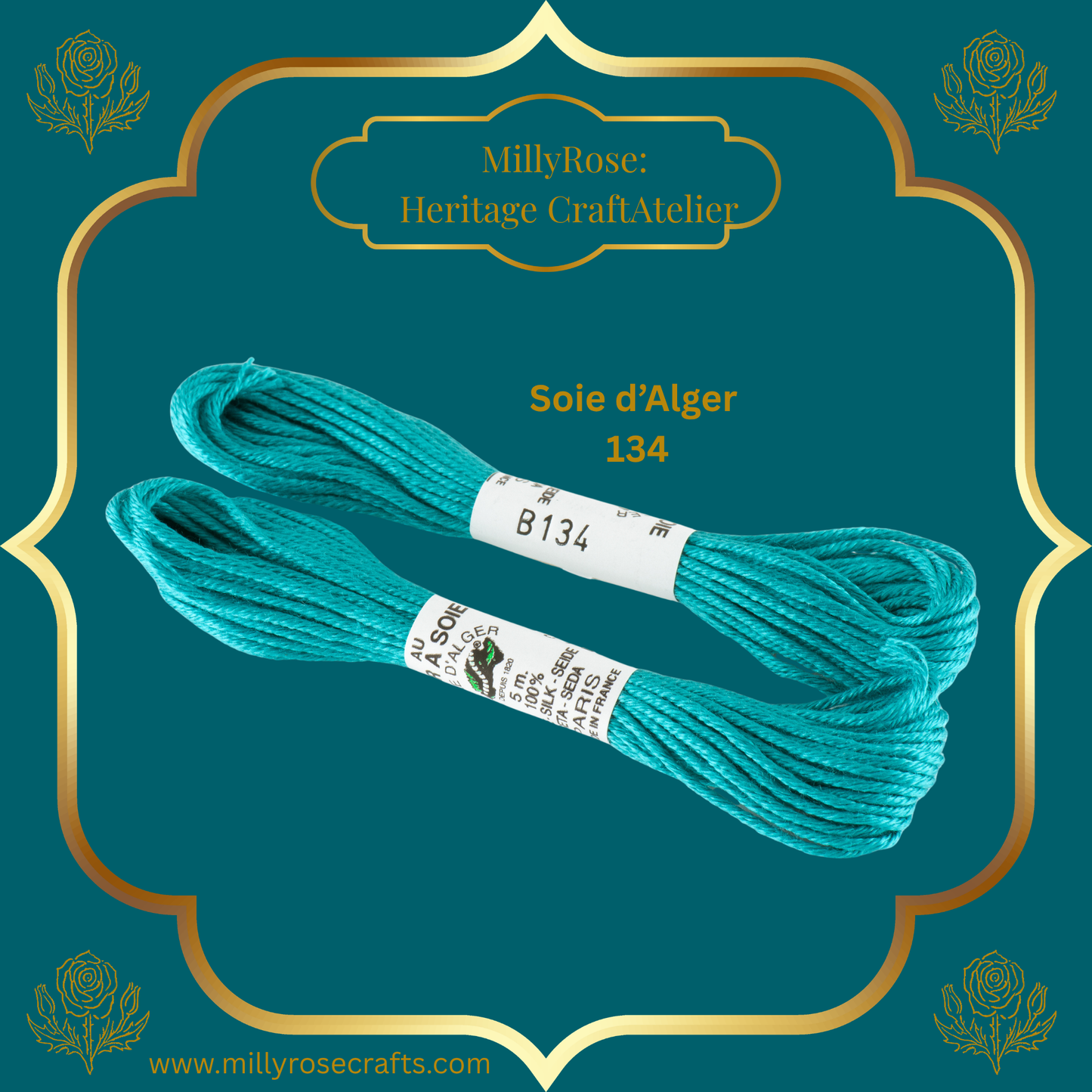 Au Ver à Soie – Soie d'Alger Silk Thread | Premium 7-Ply Embroidery Skeins 124-126, 131-136
