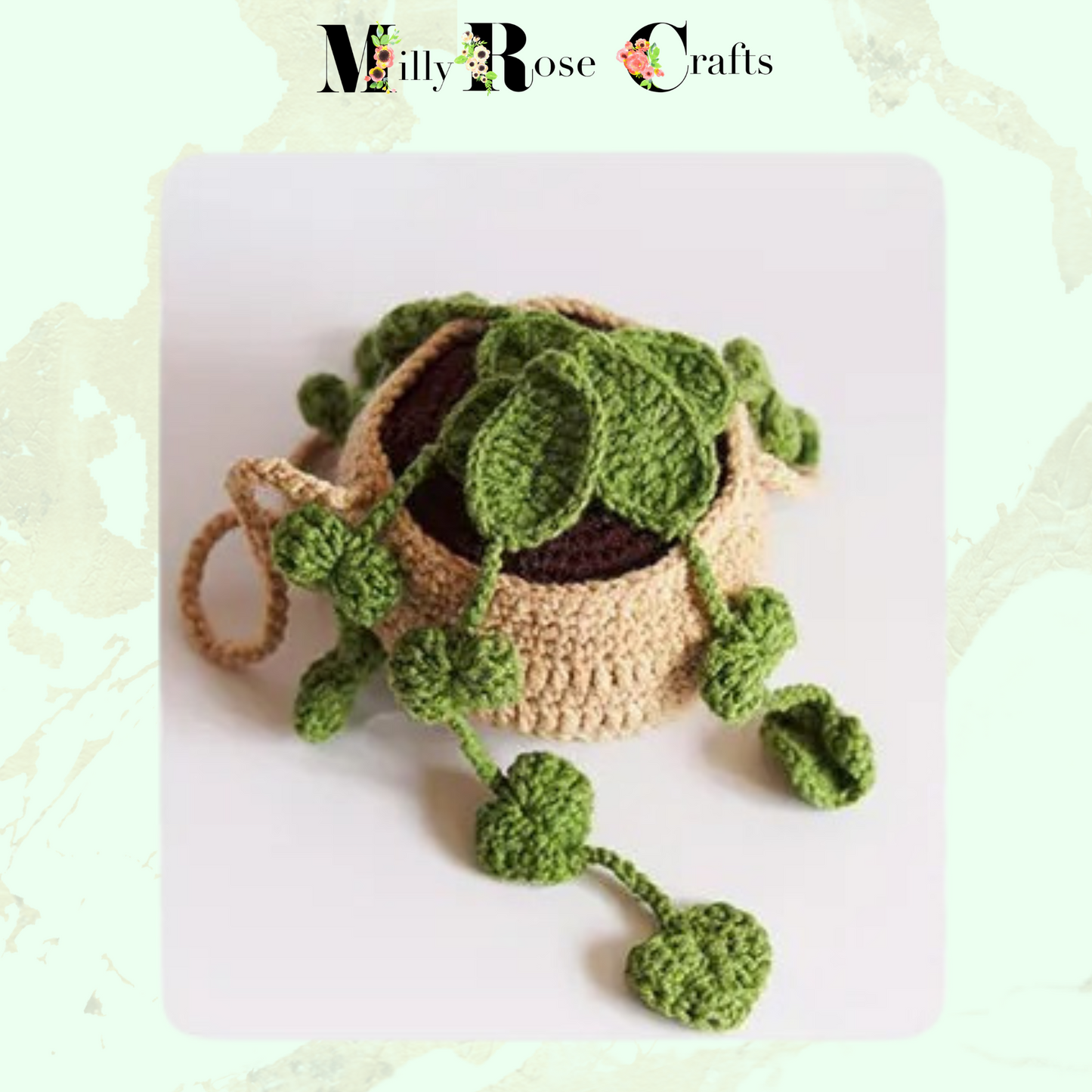 Hanging Plant Crochet Kit  Cacti Beginner Crochet Set Complete Amigurumi Succulent Crochet Set Plant Knitting Kit Pattern Craft Gift Idea