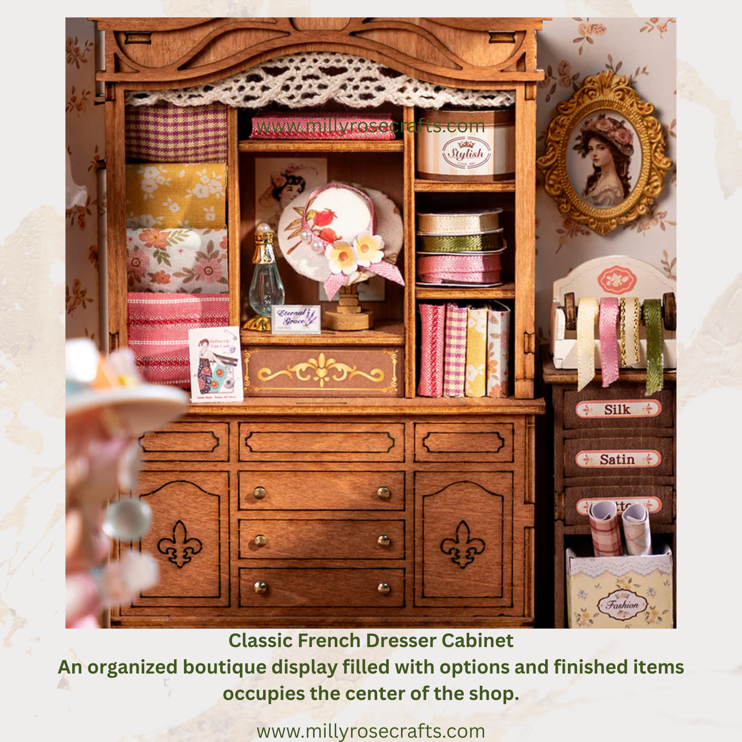 Rolife Elsa's Tailoring DIY Miniature House Robotime Dollhouse Studio Vintage Victorian Style Decor For Miniature Collectors 14+ Adults