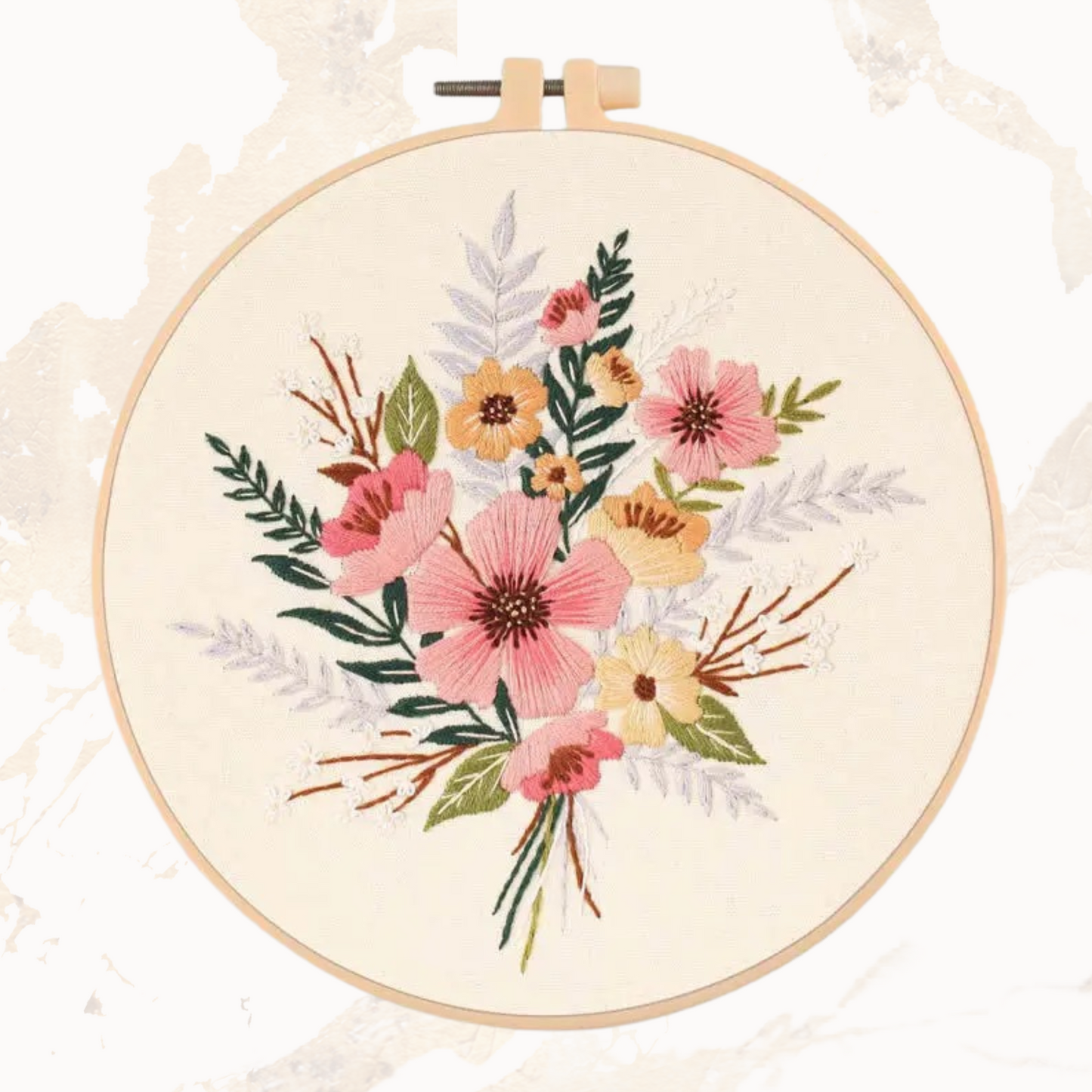 Flower Embroidery Kits Beginner Friendly Embroidery Starter Kits Adults DIY Thread Painting Handmade Crafts