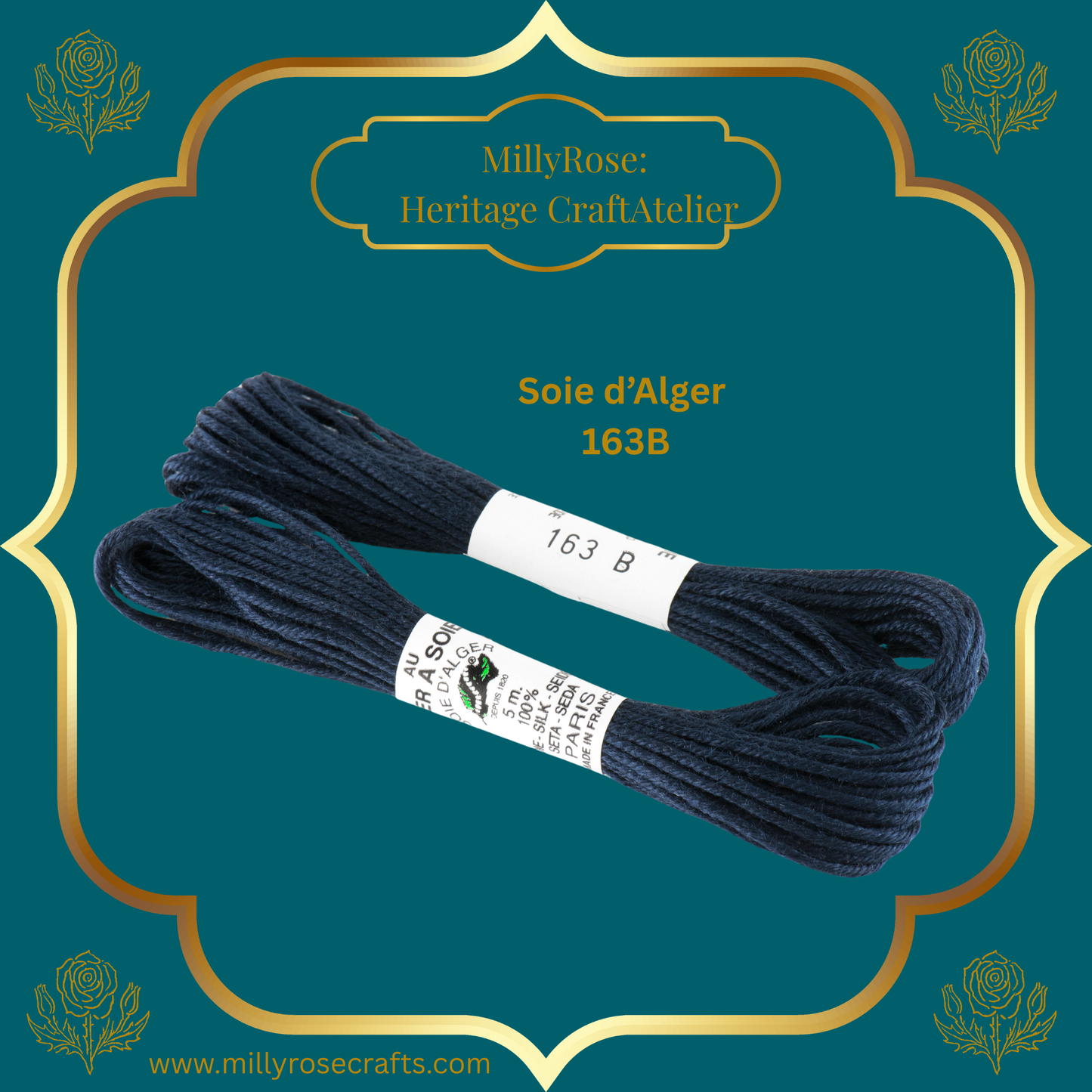 Au Ver à Soie – Soie d'Alger Silk Thread | Premium 7-Ply Embroidery Skeins 141-145B, 146A, 161 163 165B