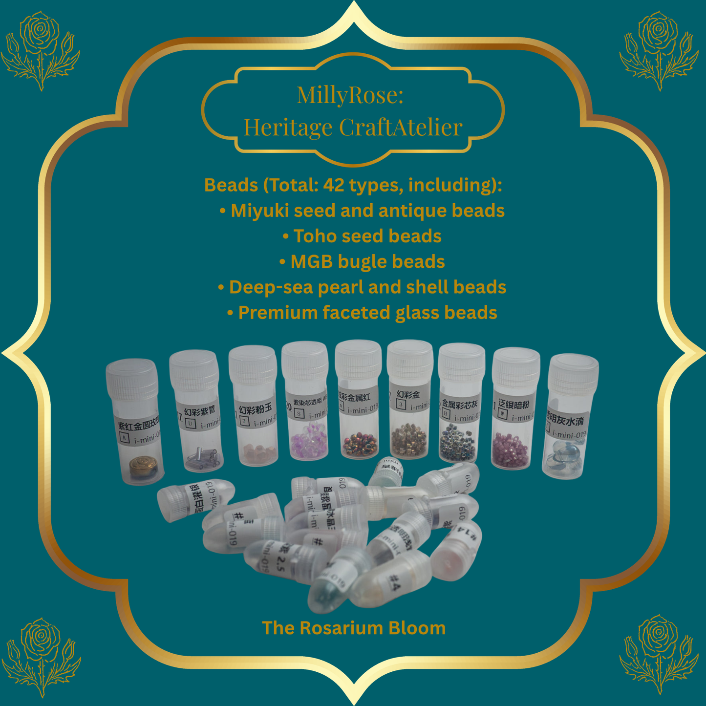 Rosarium Bloom Luxury Needlecraft Kit  Silk & Bead Embroidery IMake Mixed Medium Needlecraft