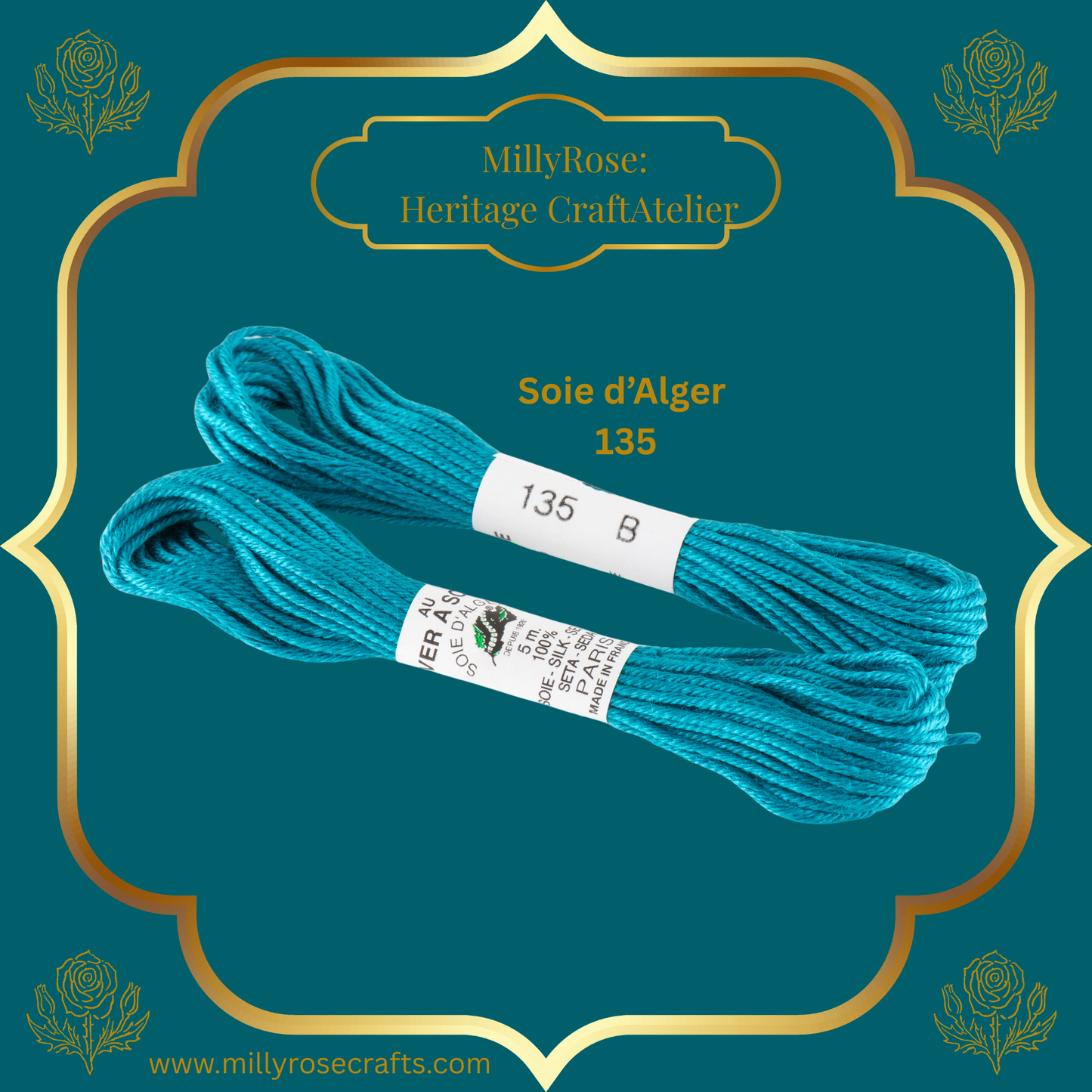 Au Ver à Soie – Soie d'Alger Silk Thread | Premium 7-Ply Embroidery Skeins 124-126, 131-136