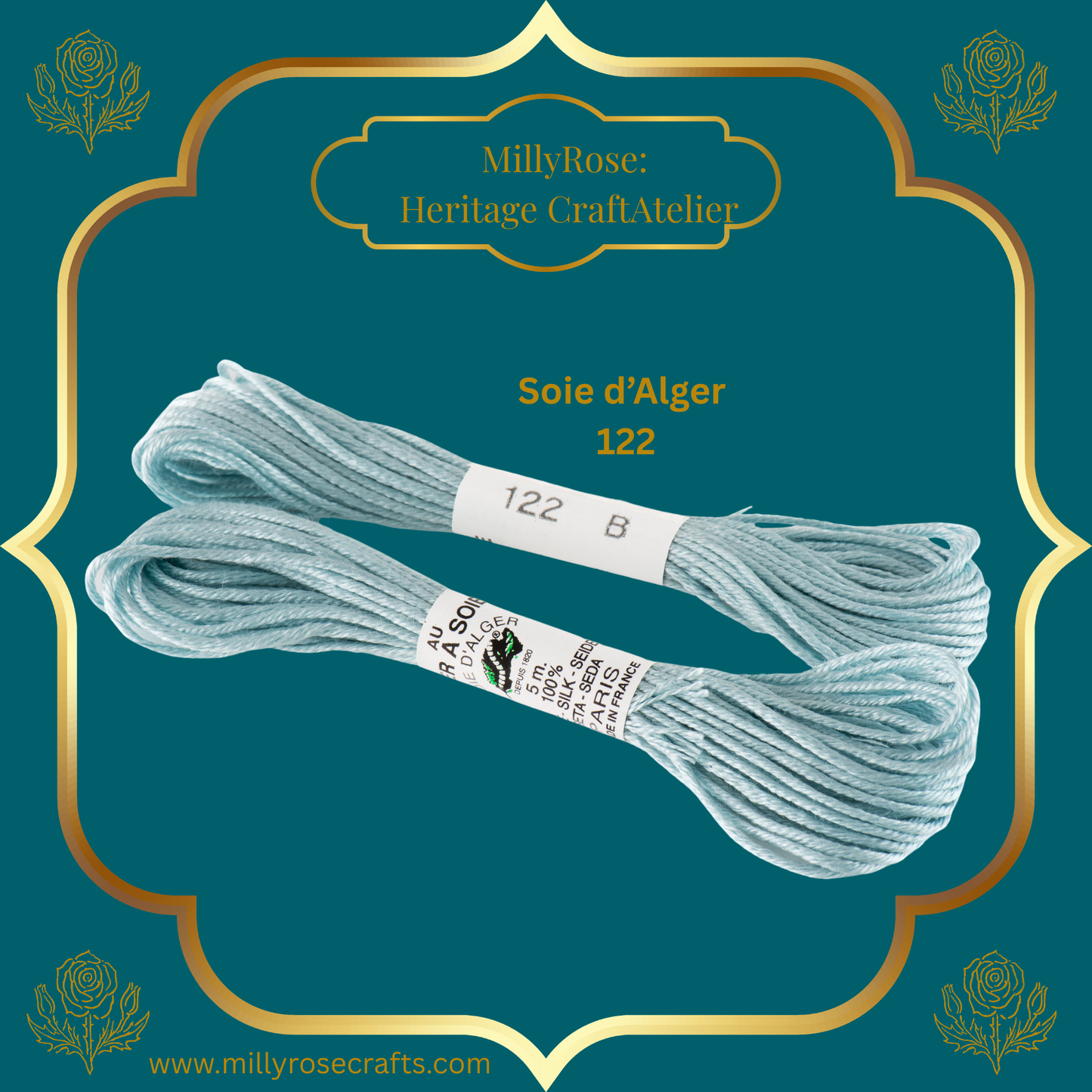Au Ver à Soie – Soie d'Alger Silk Thread | Premium 7-Ply Embroidery Skeins 111-116, 121-123