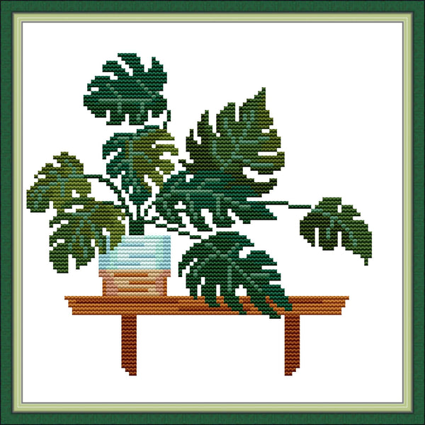 Cheese Plant Cross Stitch Kit