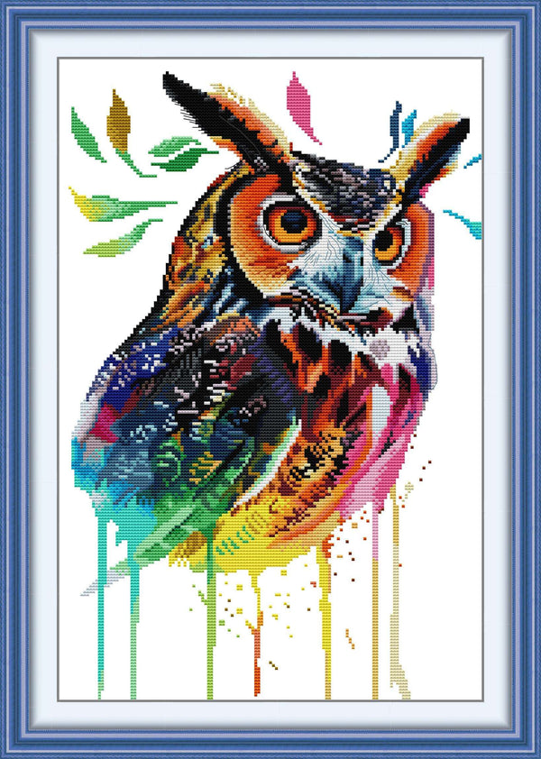 Colourful Owl Cross Stitch Kit