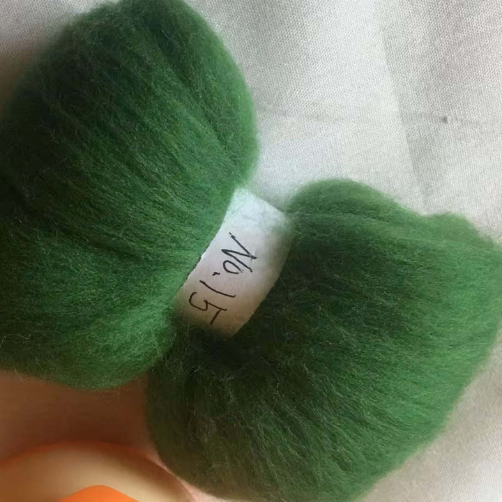 Green Tones 70s Australian Merino wool for needle felting