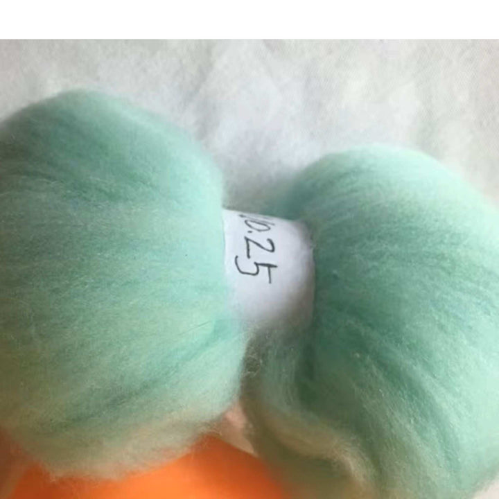 Green Tones 70s Australian Merino wool for needle felting