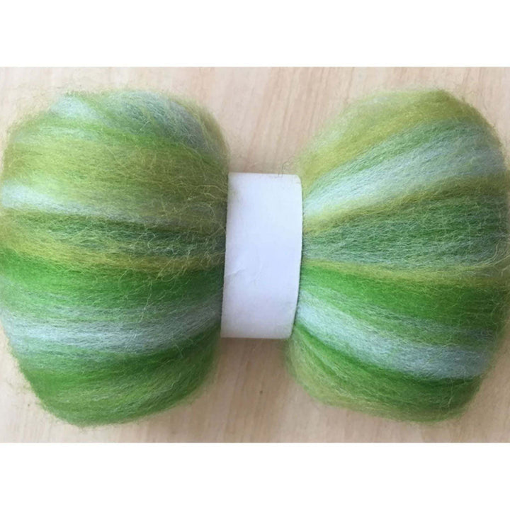 Green Tones 70s Australian Merino wool for needle felting